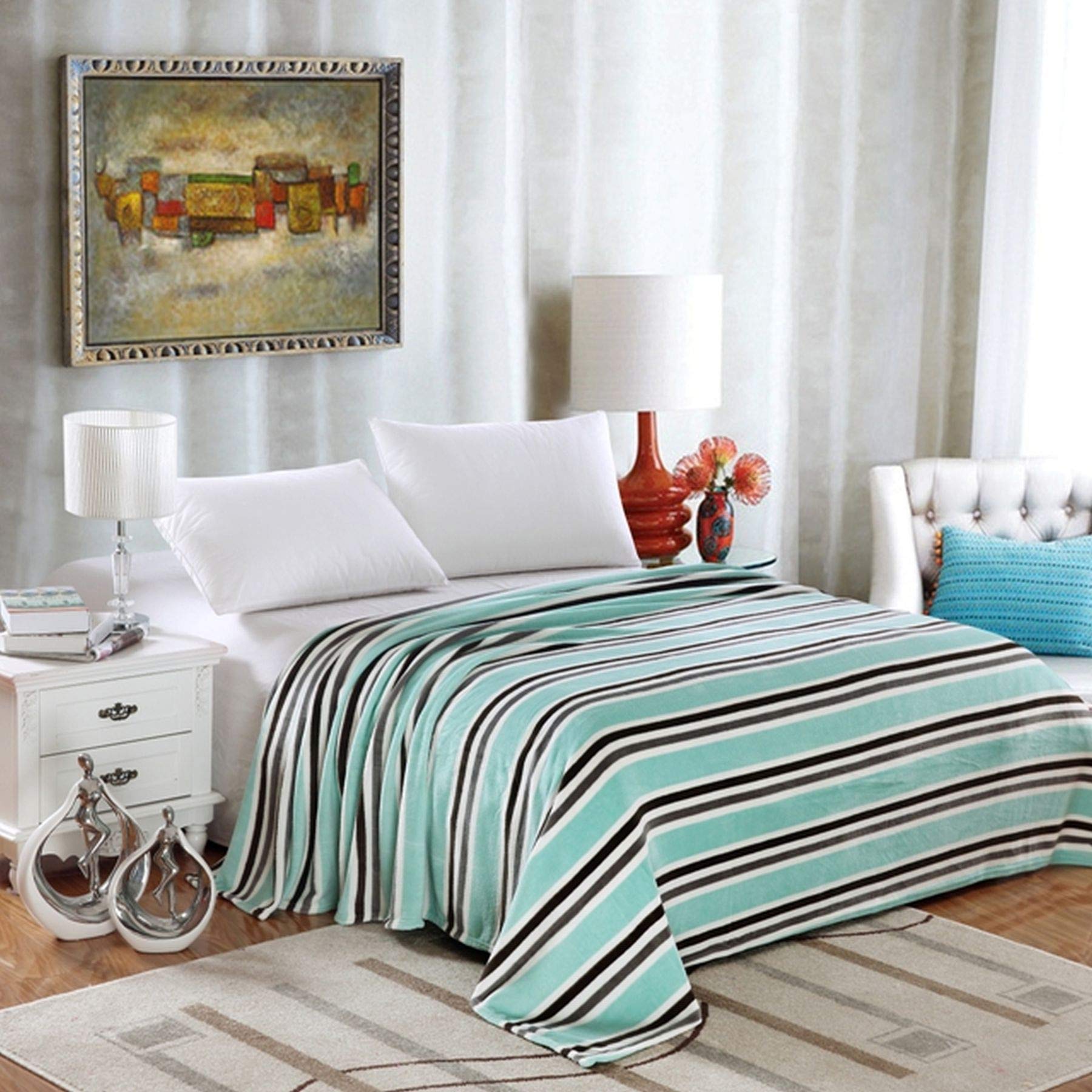 Home Essentials Lauren Geometric Microplush Blanket - Best Buy Furniture