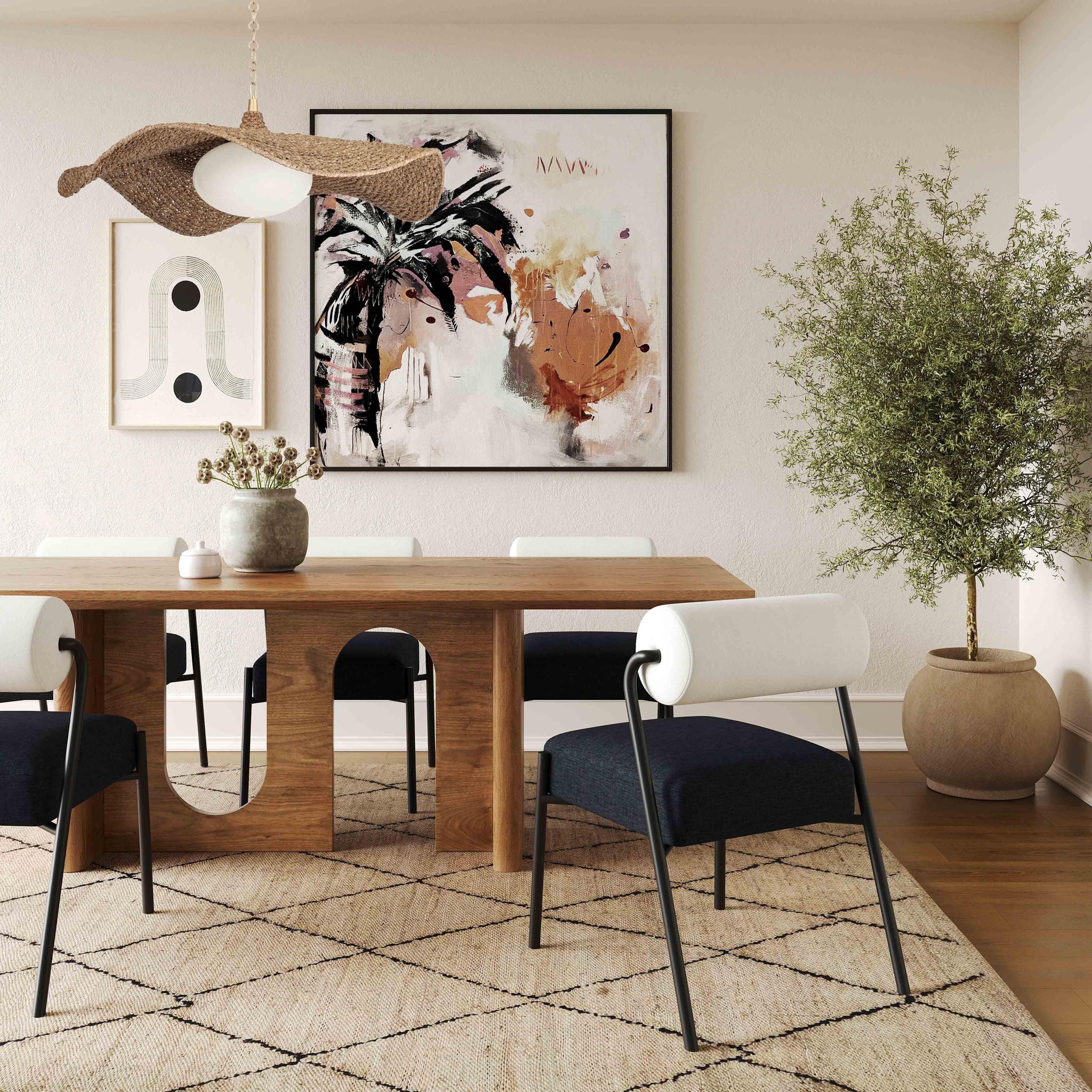 Satra - Rectangular Dining Table - Walnut