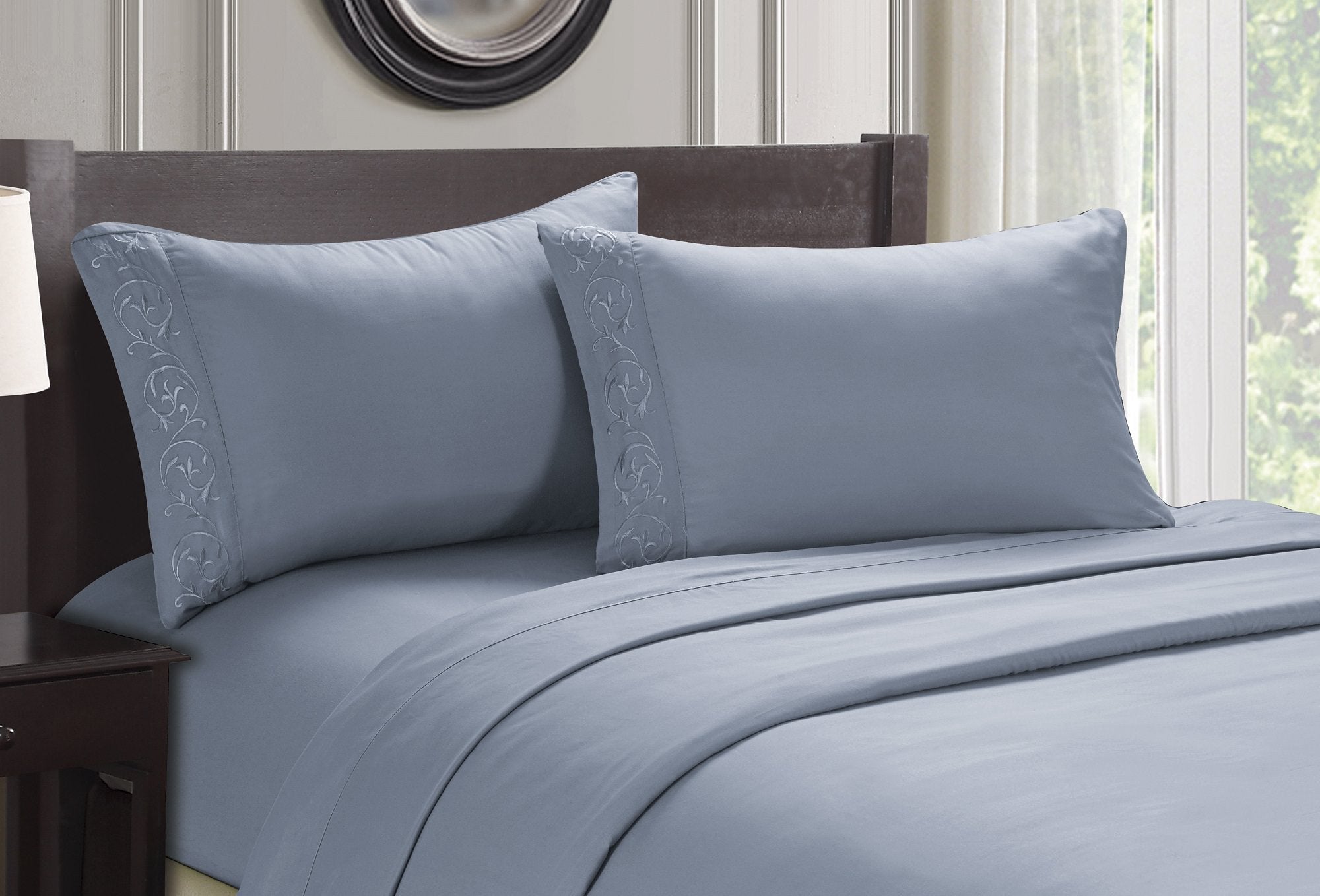 Faith, Hope, Love Home Decor Ultra Lush Soft Touch Venus Embroidered Sheet Set - Best Buy Furniture