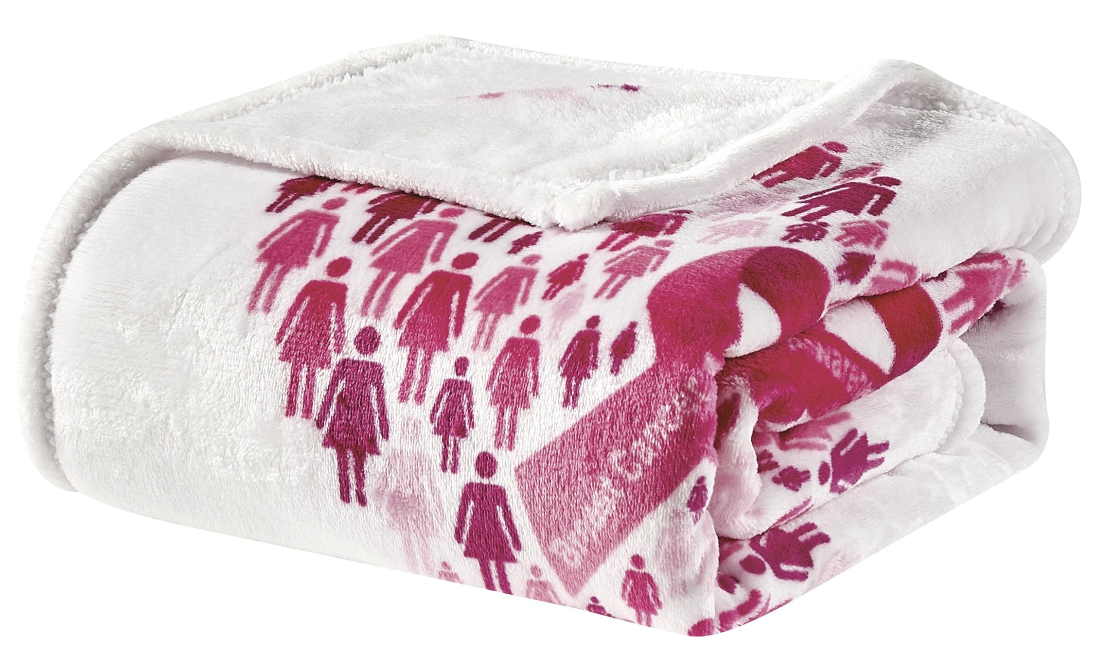 Faith, Hope, Love Home Decor Together We Rise Breast Cancer Awareness Heart Throw Blanket - Pinktober - Best Buy Furniture