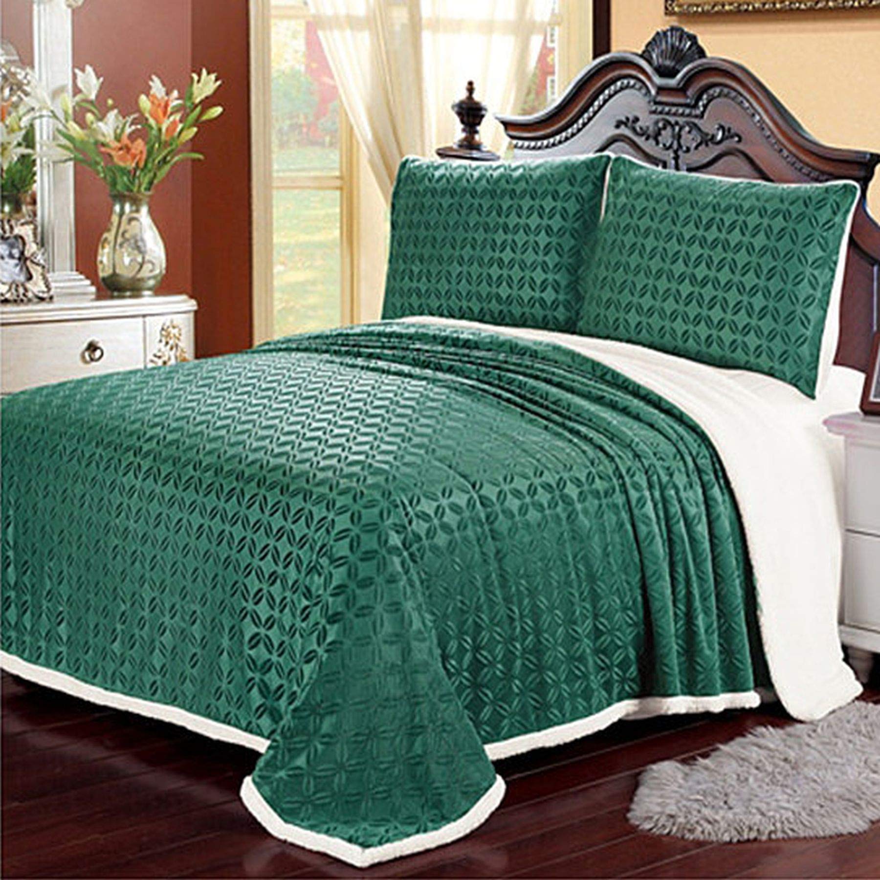 Faith, Hope, Love Home D??cor Home Essentials Fantasia Sherpa Blanket - Best Buy Furniture