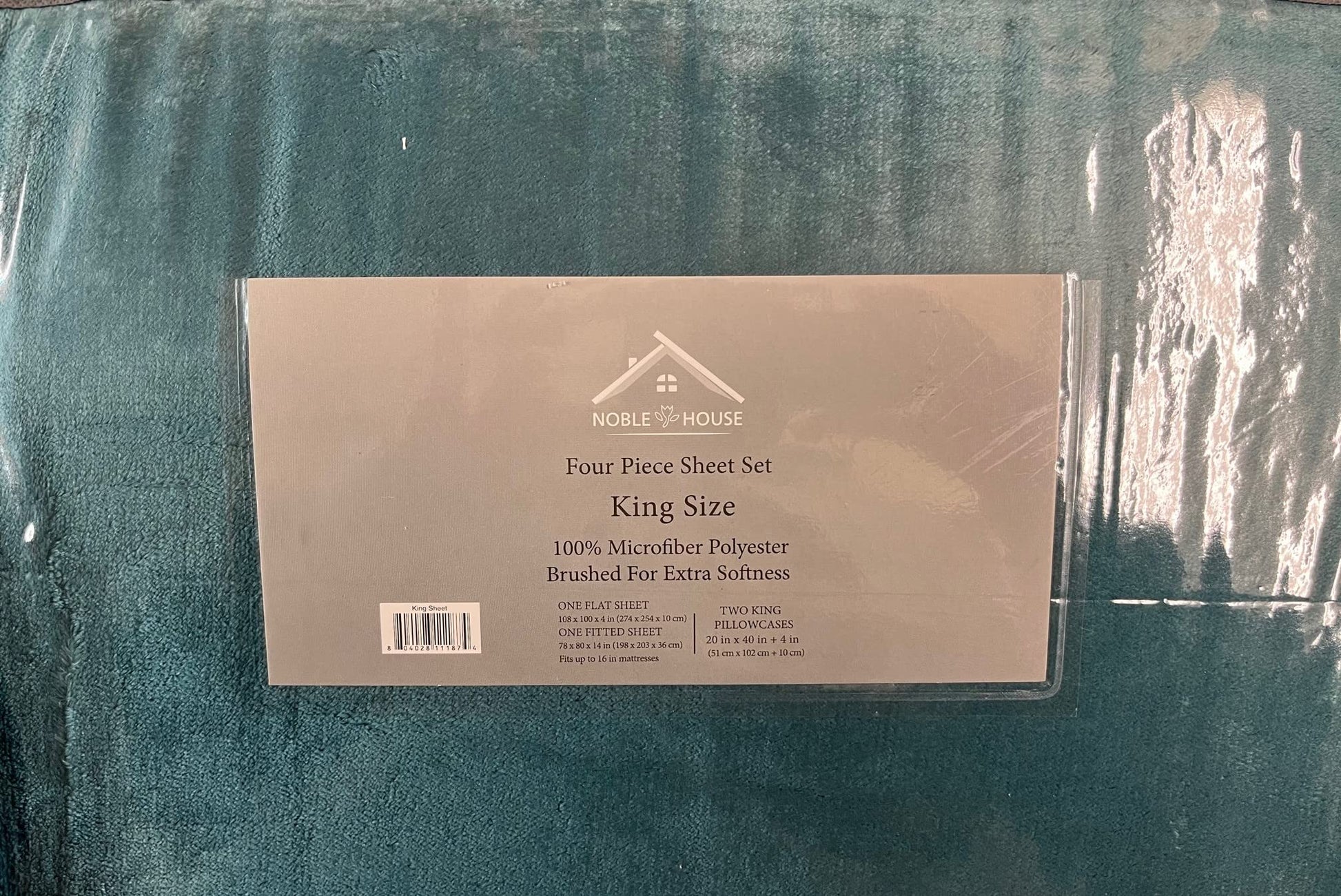 Luxury Elegance 4 Piece King Size Extra Soft Velvet Touch Microplush Sheet Set - Teal - Best Buy Furniture