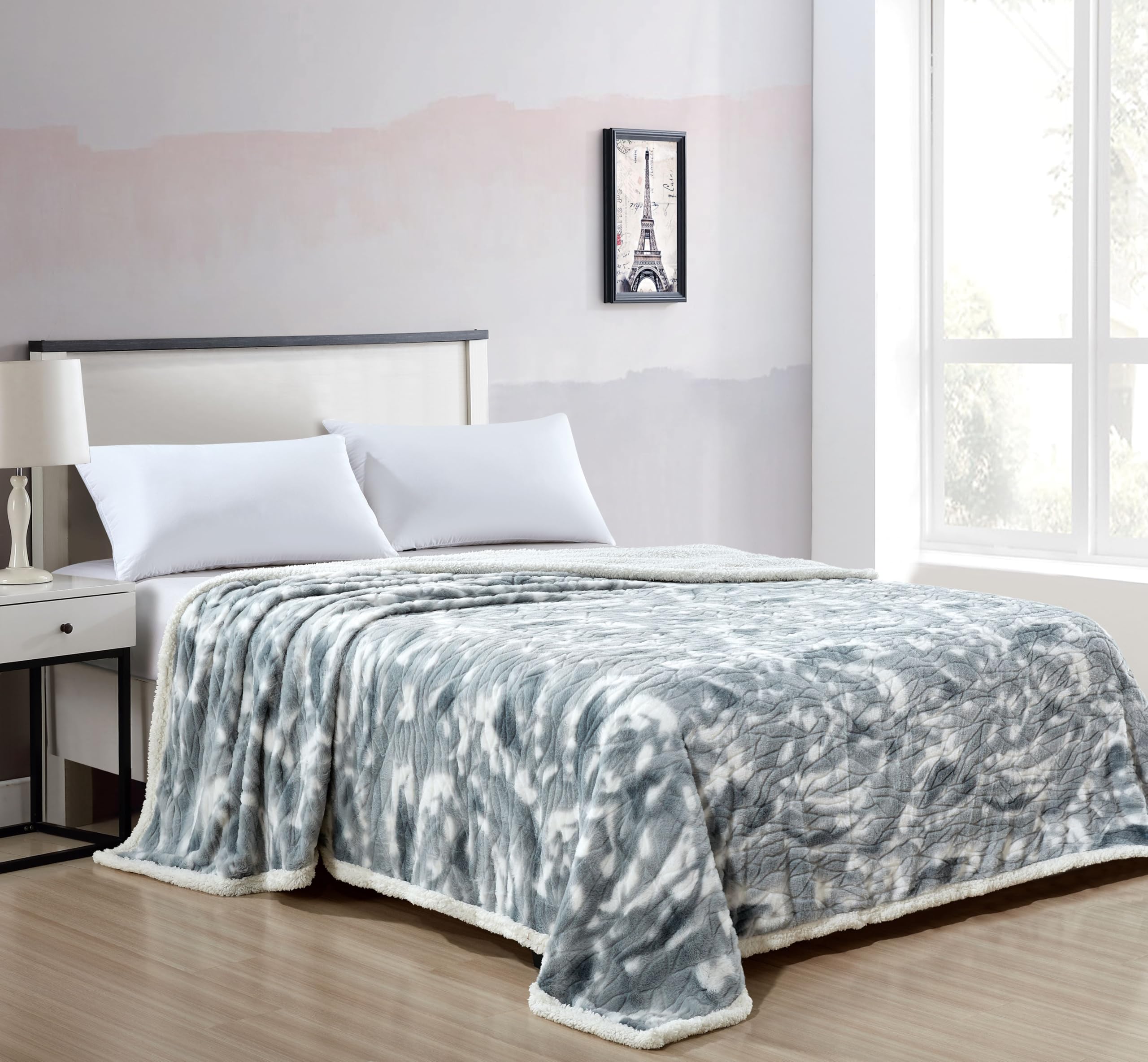 Faith, Hope, Love Home Decor King Size Alaska Faux Fur Sherpa Blanket - Best Buy Furniture