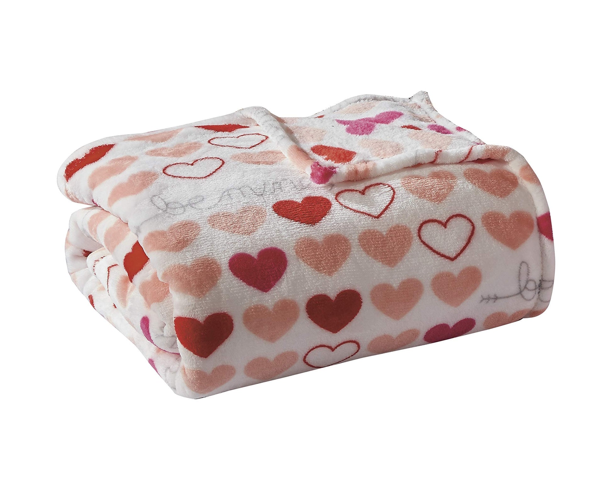 Decor&More Amor Eterno Be Mine Love Collection Valentine's Day Heart Ultra Plush Throw Blanket (50" x 60") - - Best Buy Furniture