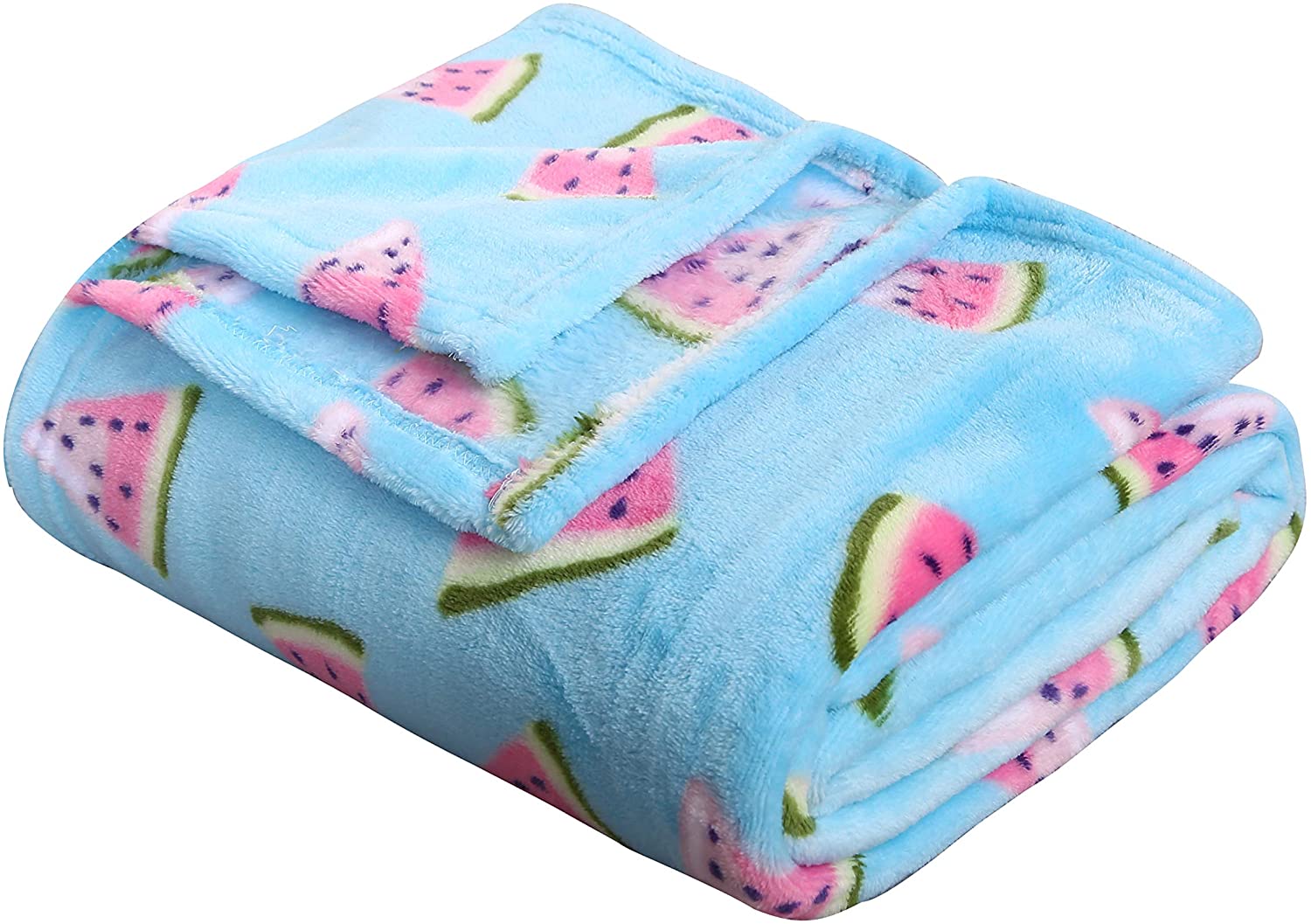 Summertime Whimsy Plush Fleece Throw Blanket (50" x 60") - Watermelon Slices - Best Buy Furniture