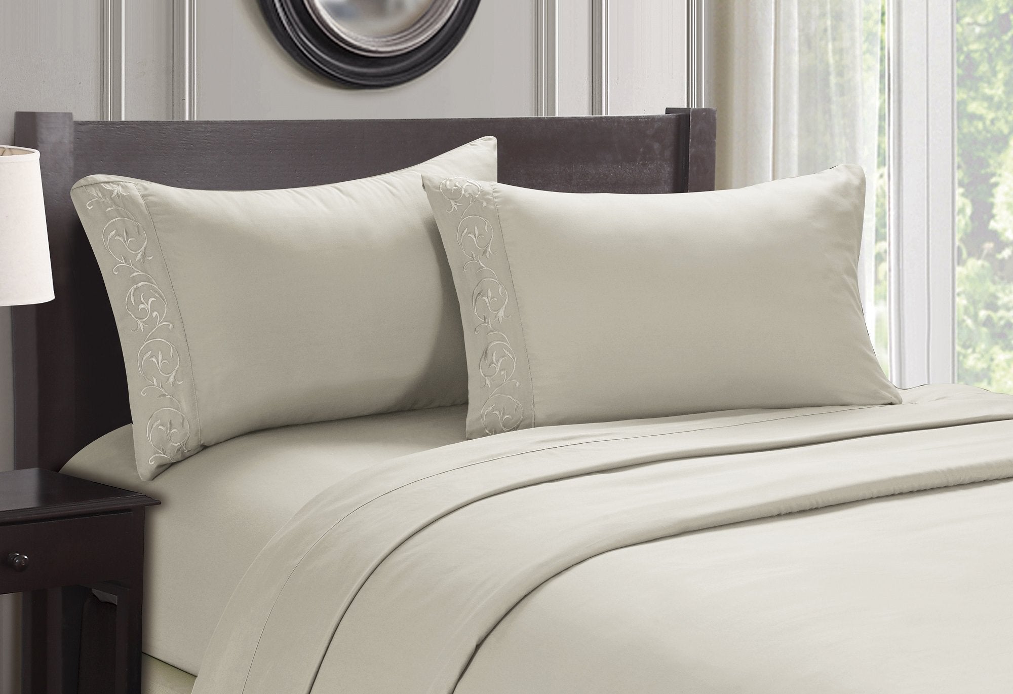 Faith, Hope, Love Home Decor Ultra Lush Soft Touch Venus Embroidered Sheet Set - Best Buy Furniture