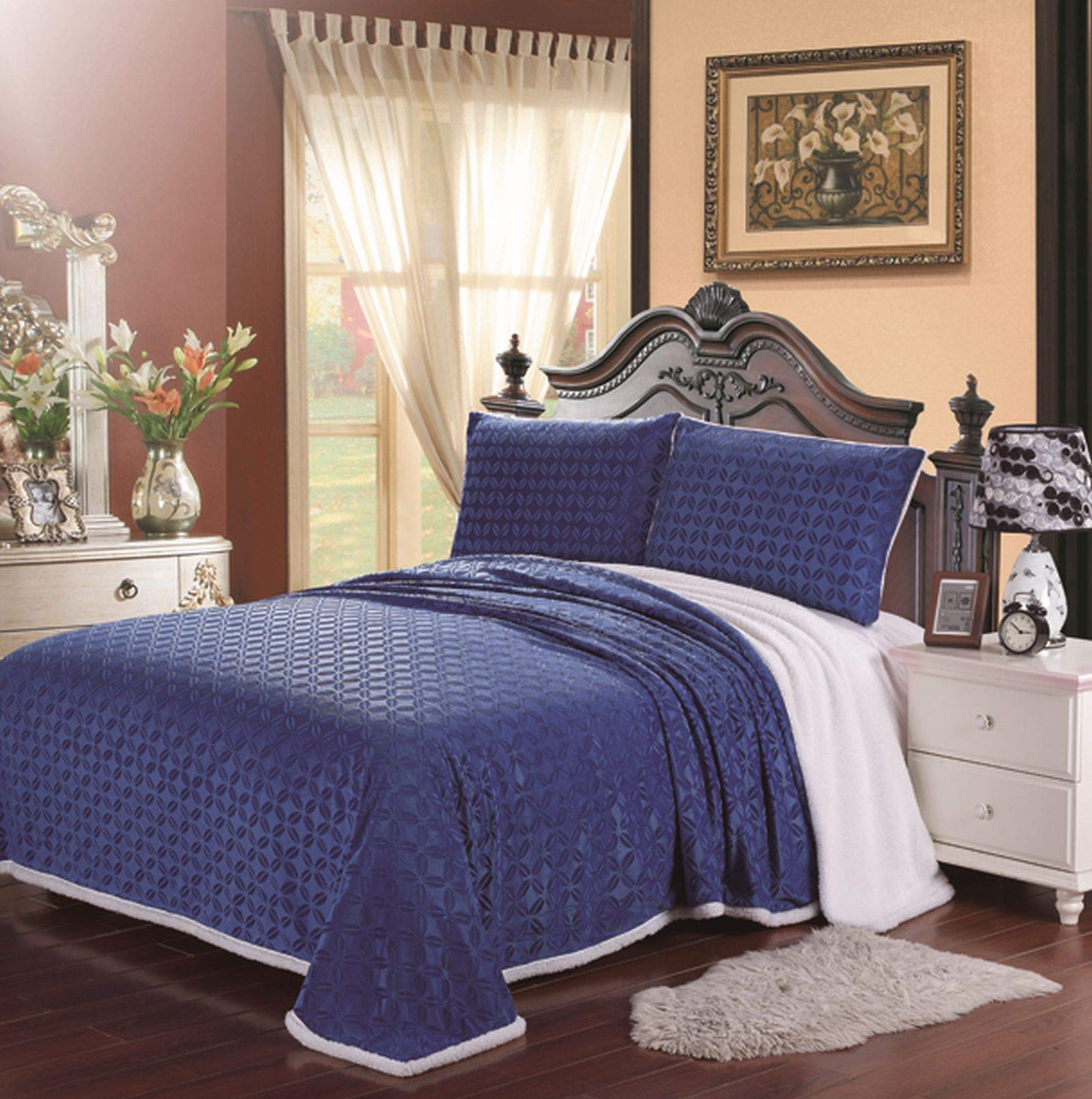 Faith, Hope, Love Home D??cor Home Essentials Fantasia Sherpa Blanket - Best Buy Furniture