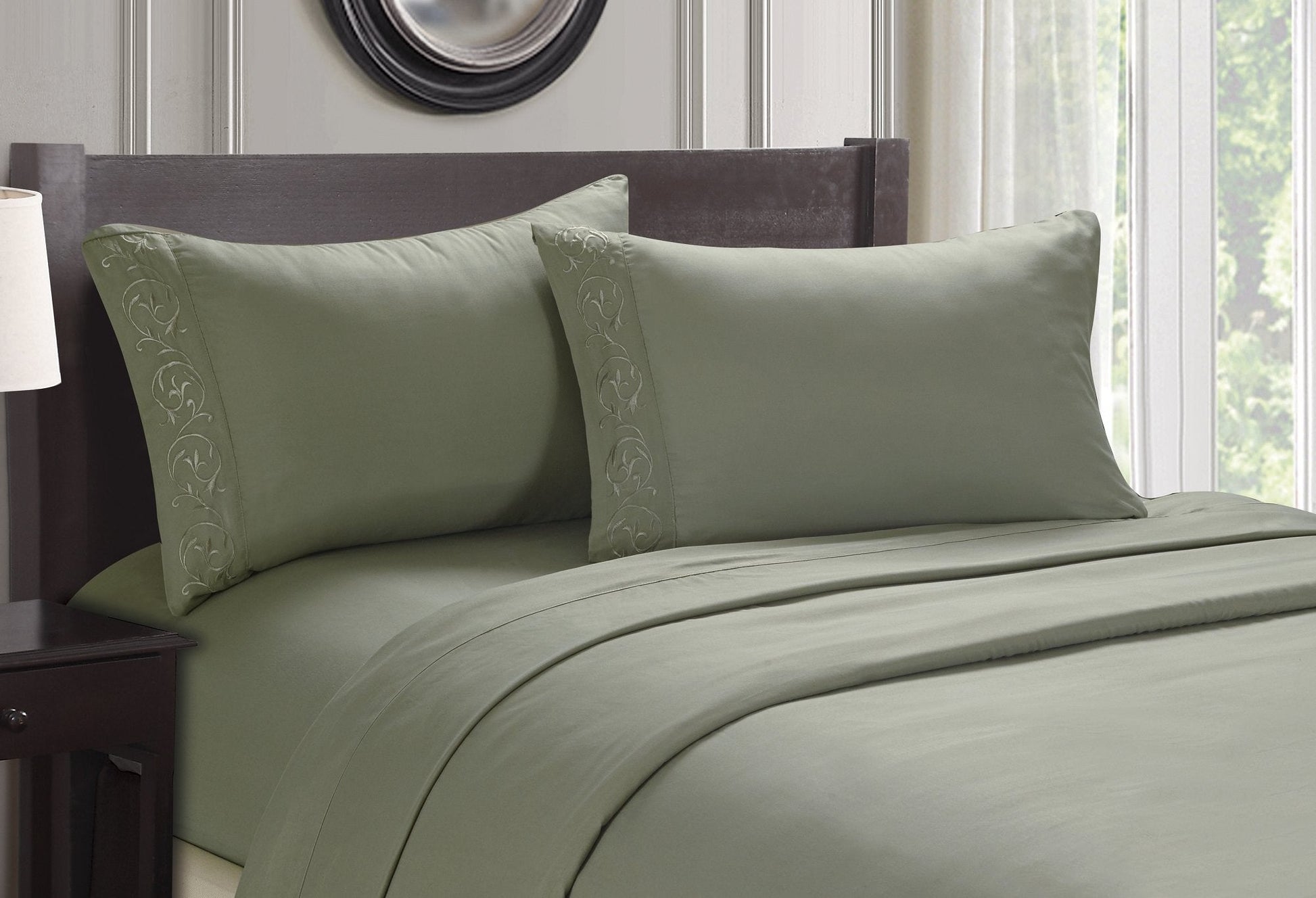 Faith, Hope, Love Home Decor Ultra Lush Soft Touch Venus Embroidered Sheet Set - Best Buy Furniture