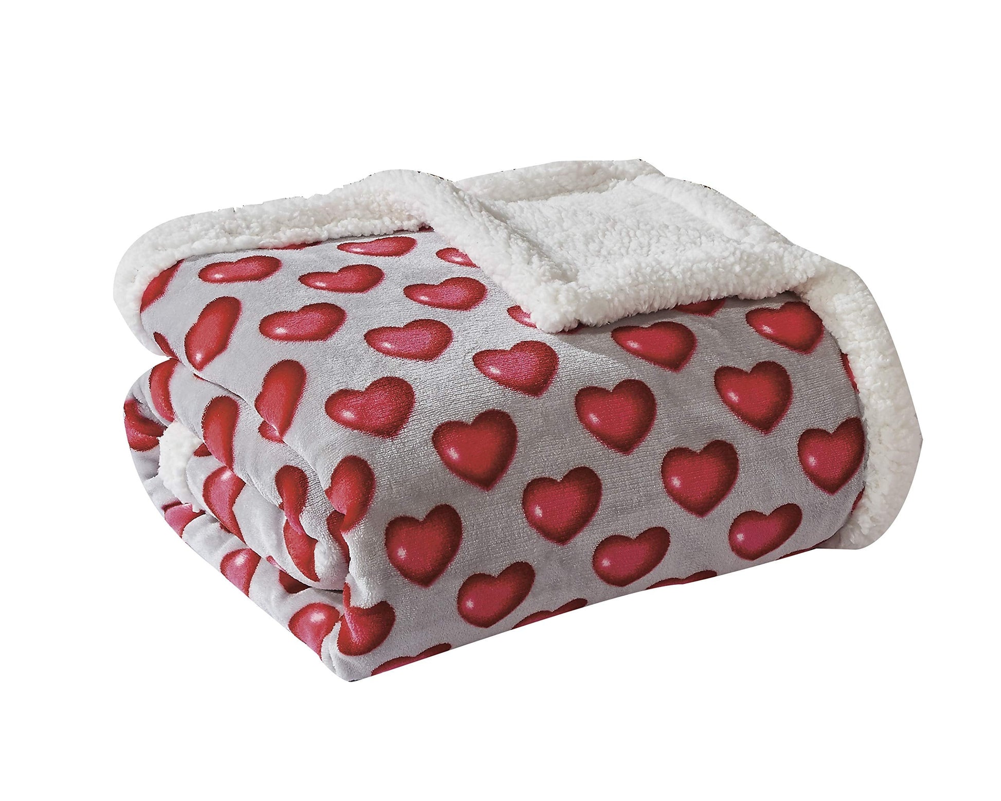 Decor&More Amor Eterno Be Mine Love Collection Valentine's Day Heart Ultra Plush Throw Blanket (50" x 60") - - Best Buy Furniture