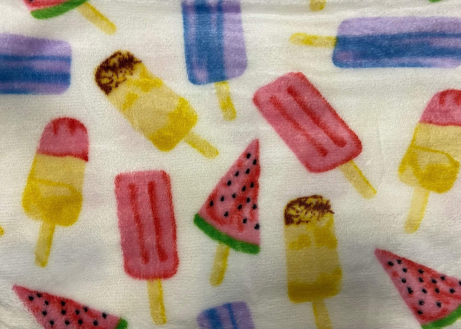 Summertime Fun by Decor&More Extra Soft Throw Blanket (50" x 60") - Ice Cream, Popsicles & Watermelon for Boys and Girls and Kids of Any Age - Best Buy Furniture