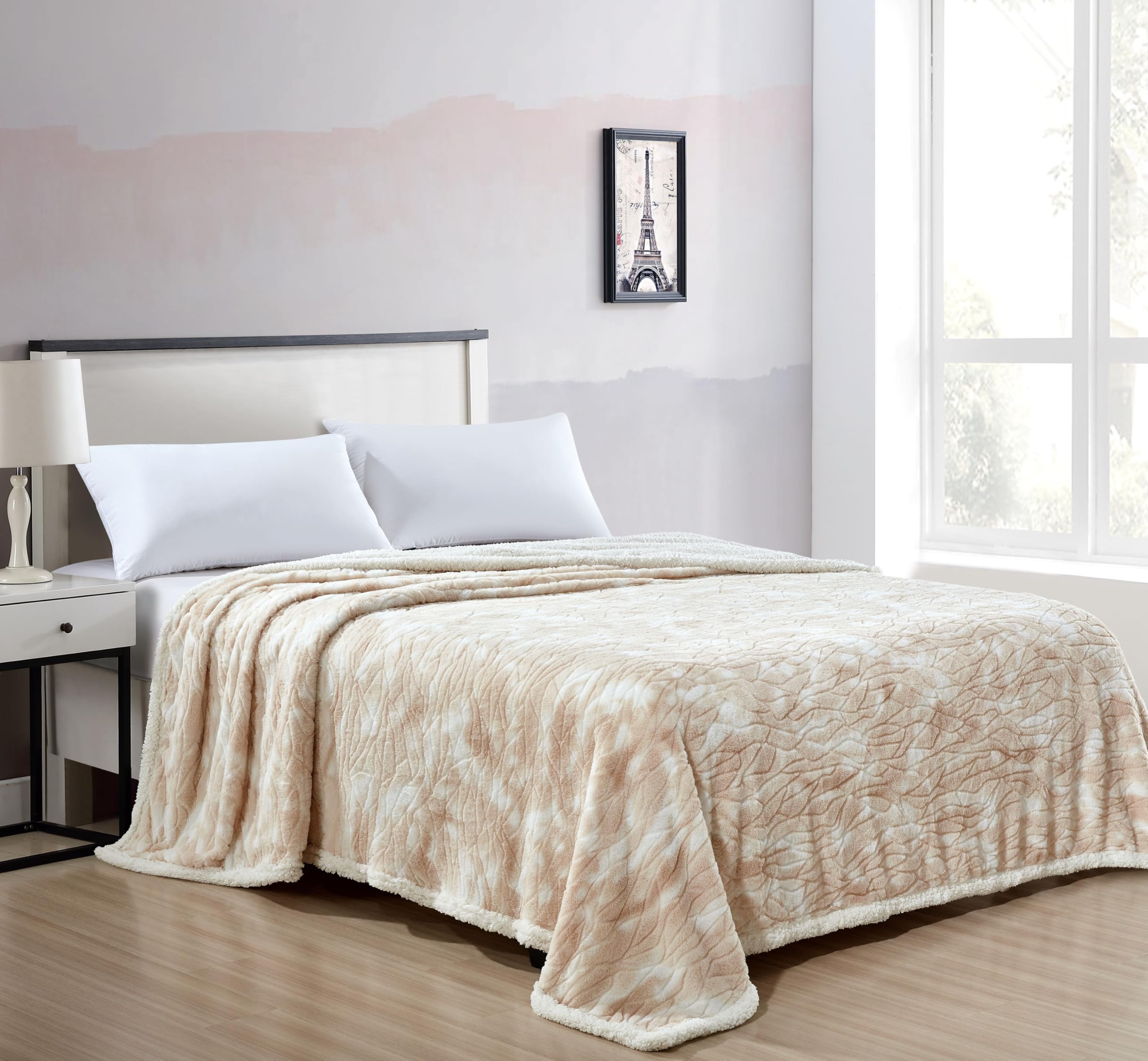 Faith, Hope, Love Home Decor King Size Alaska Faux Fur Sherpa Blanket - Best Buy Furniture