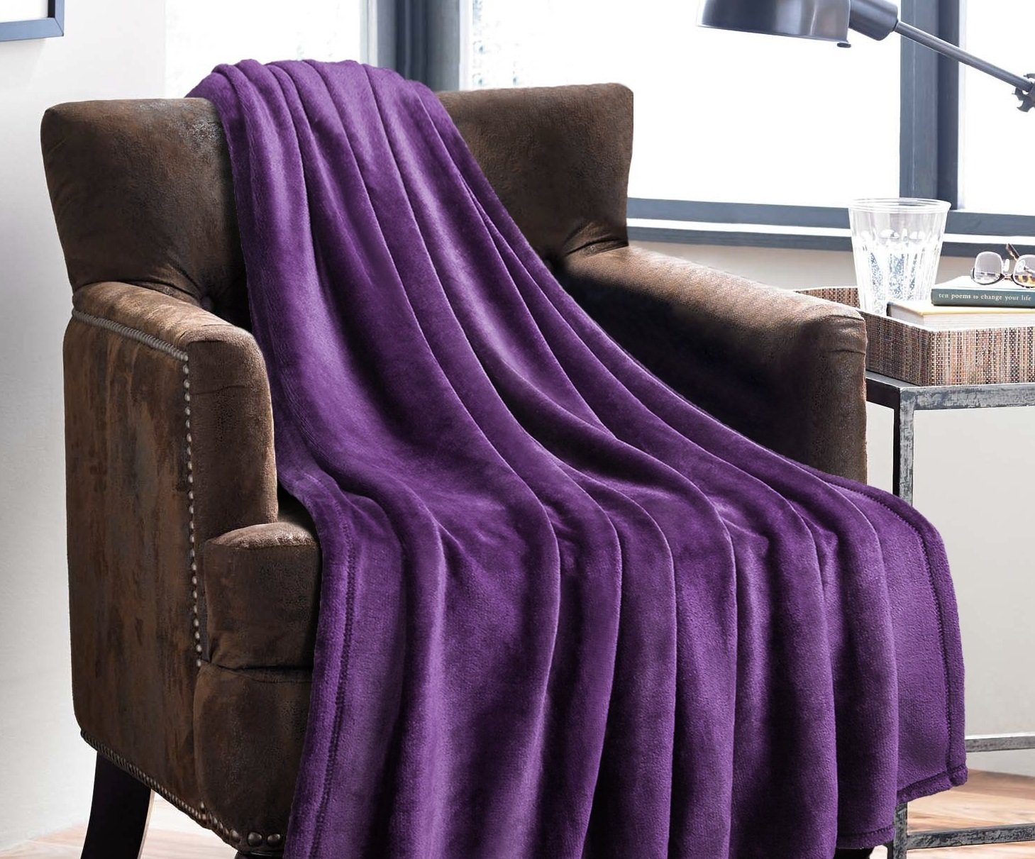 Decor&More Simply Lush Solid Microplush Blanket - Best Buy Furniture