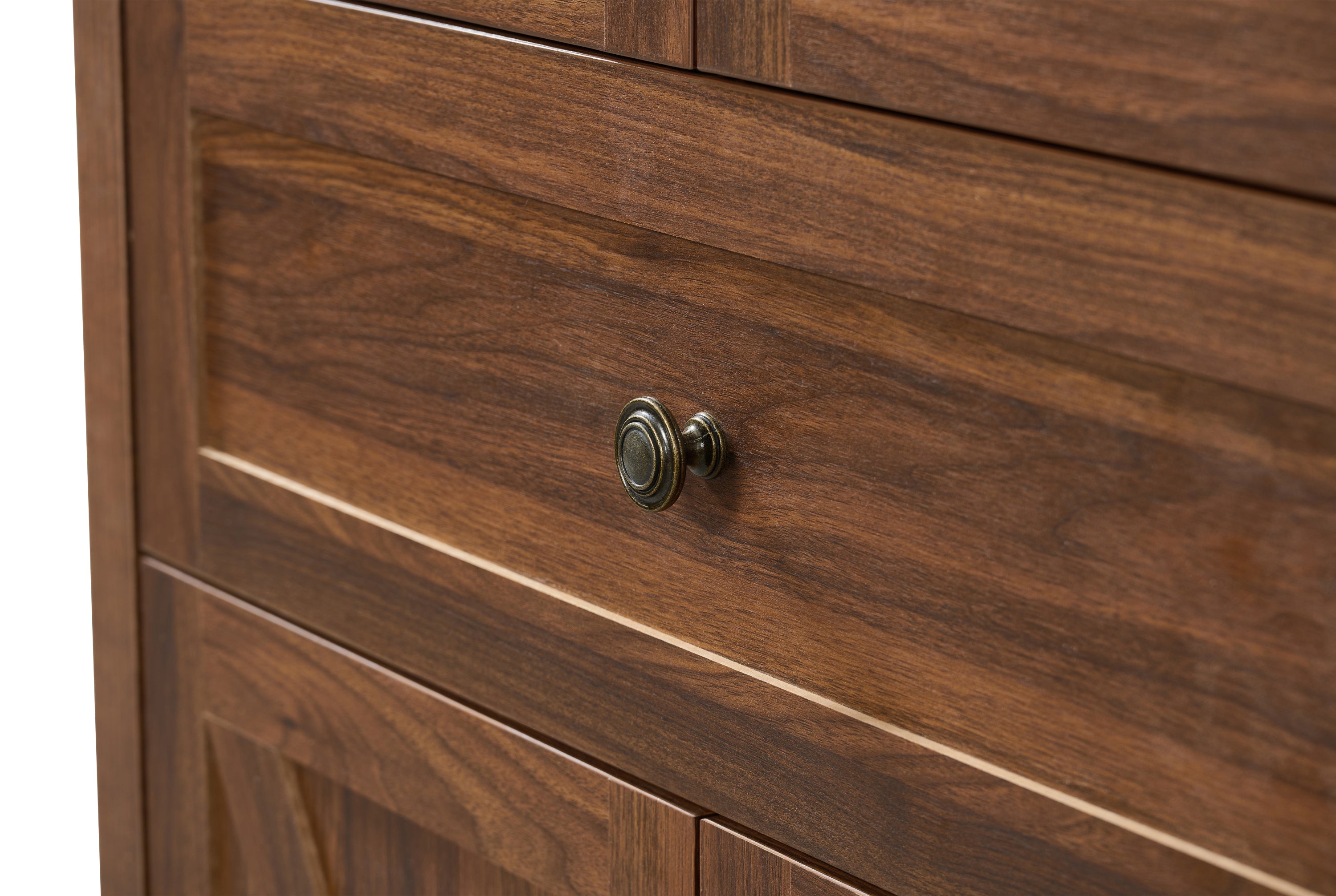 Dome Walnut Cabinet with Large Storage Space