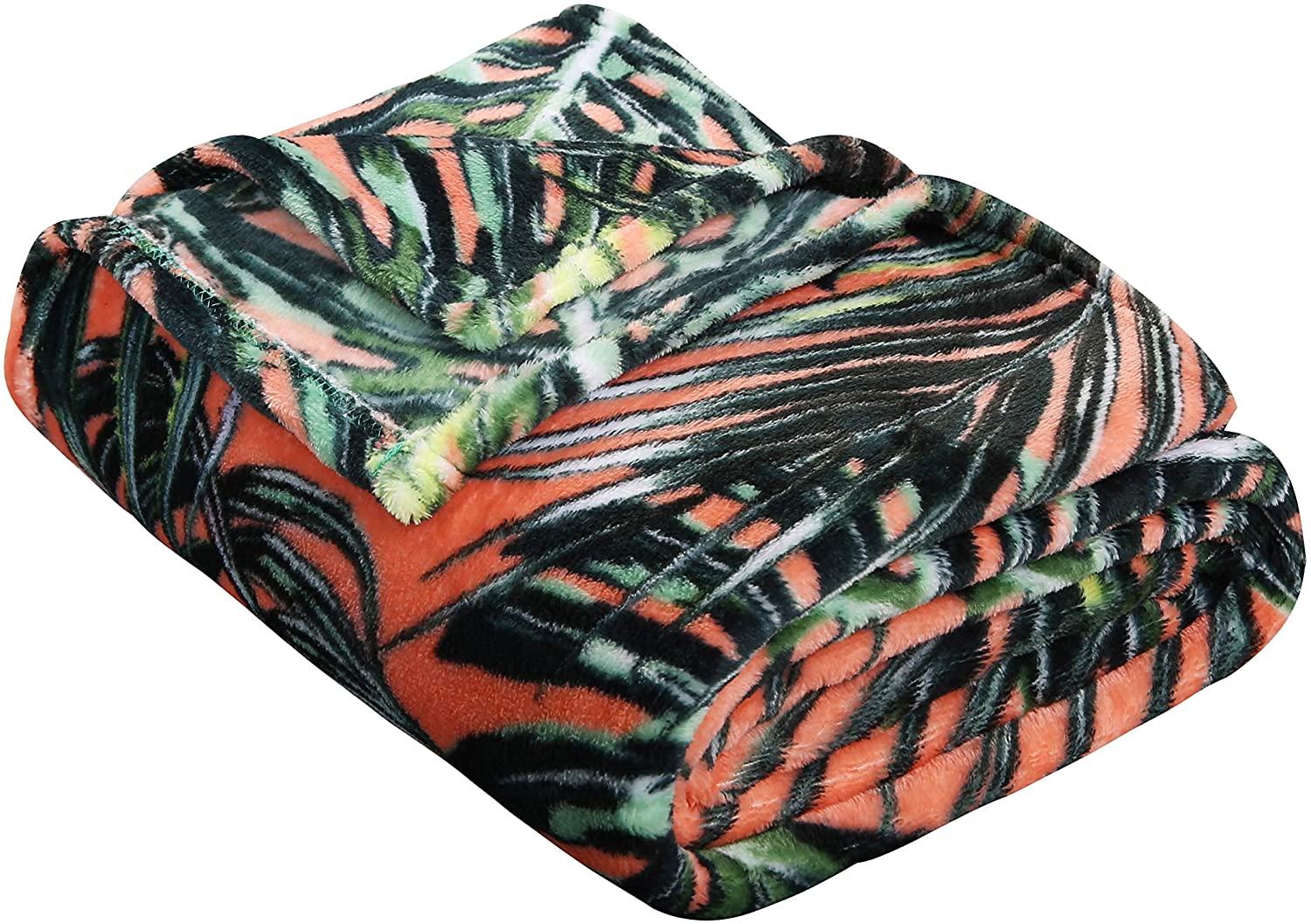 Tropical summer novelty velvet fleece throw blanket (50" x 60")