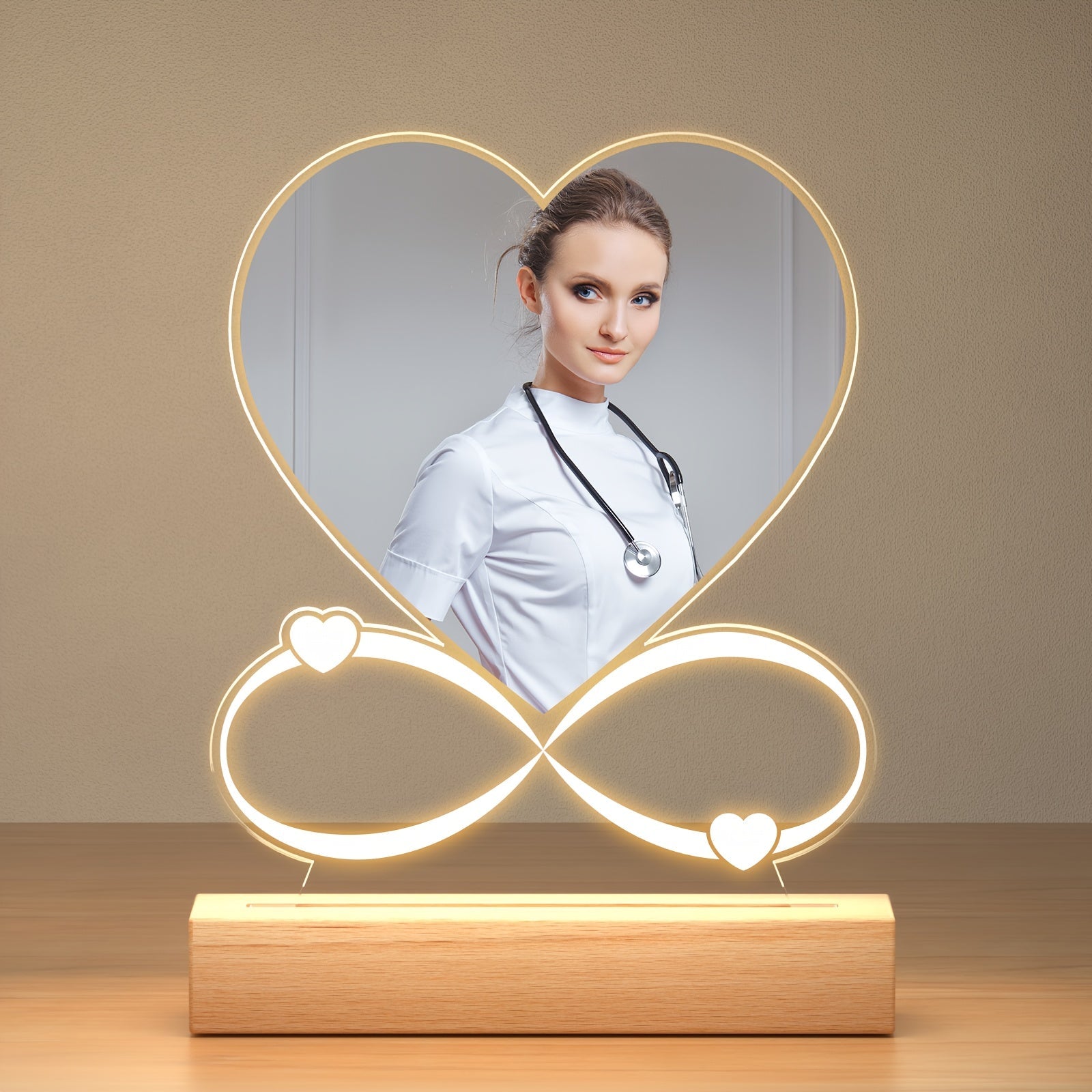Custom LED Photo Night Light – Personalized Acrylic Picture Frame Gift for Loved Ones