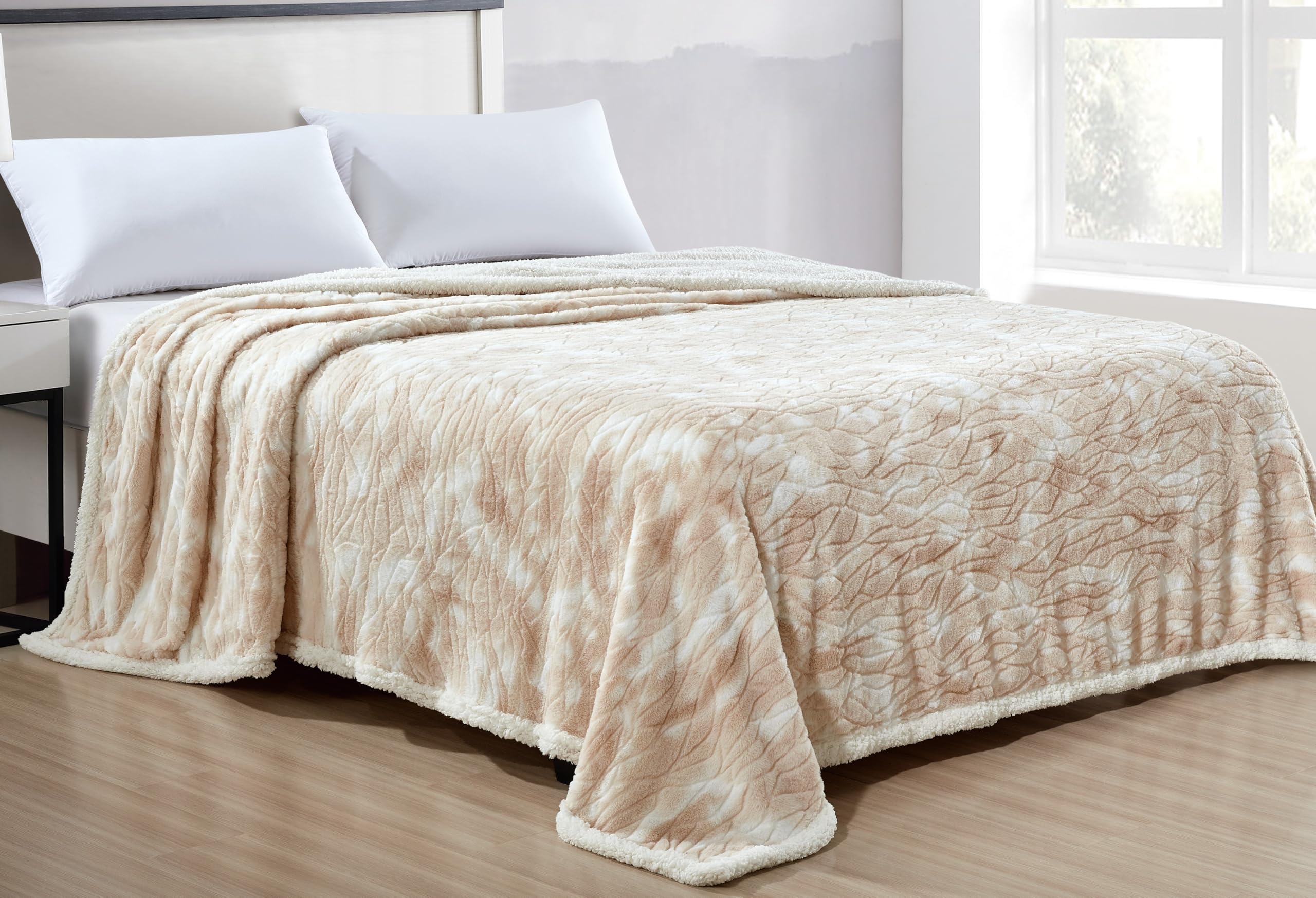 Faith, Hope, Love Home Decor King Size Alaska Faux Fur Sherpa Blanket - Best Buy Furniture