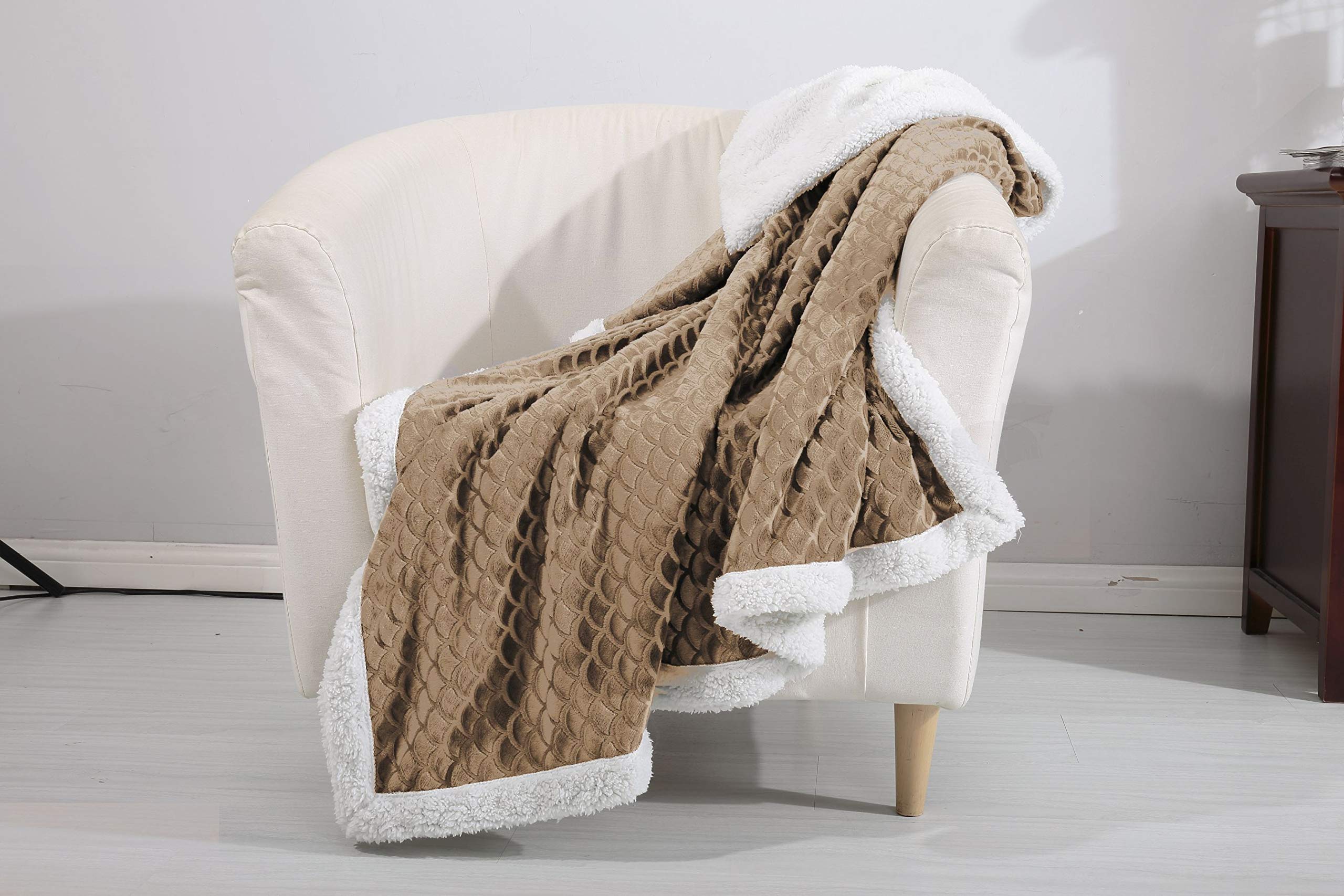 Decor&More Home Essentials Mermaid Oversized Sherpa Blanket - Best Buy Furniture