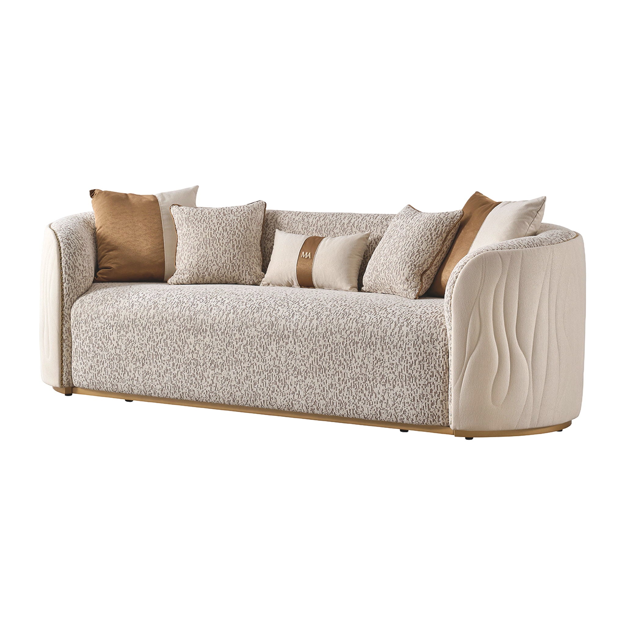 Gineverra - Sofa - Biscotti / Ivory Gold