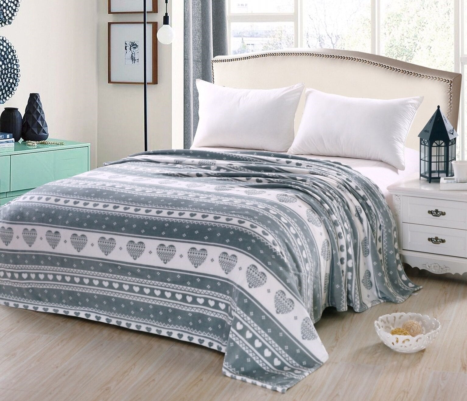 Faith, Hope, Love Home Decor Valentine's Day Velvet Touch Amore Love Filled Heart King Size Microplush Blanket - Best Buy Furniture