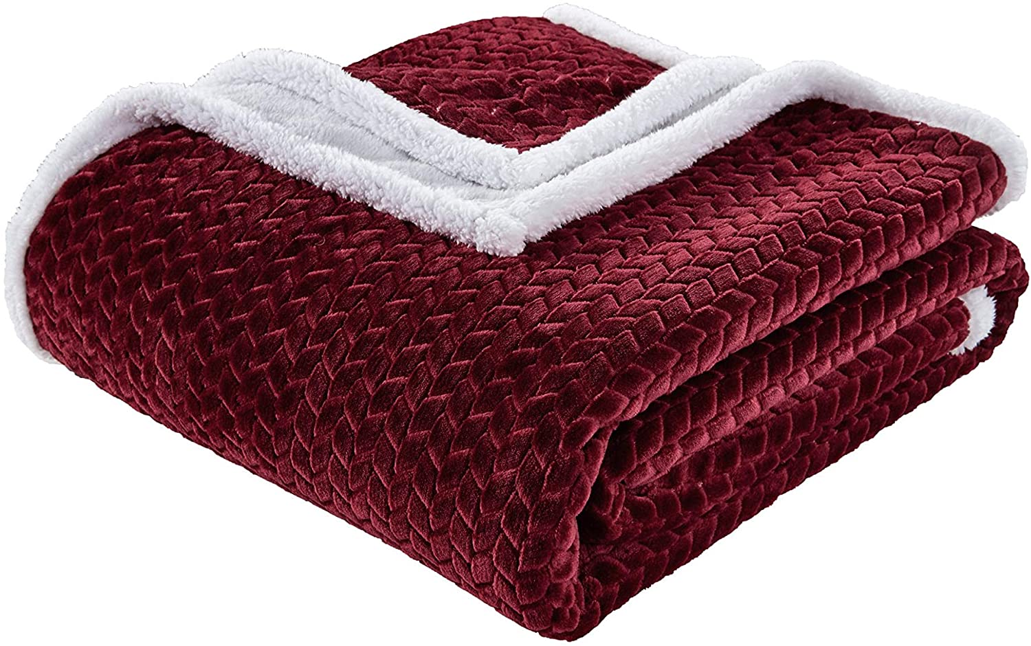 Home essentials braided sherpa blanket