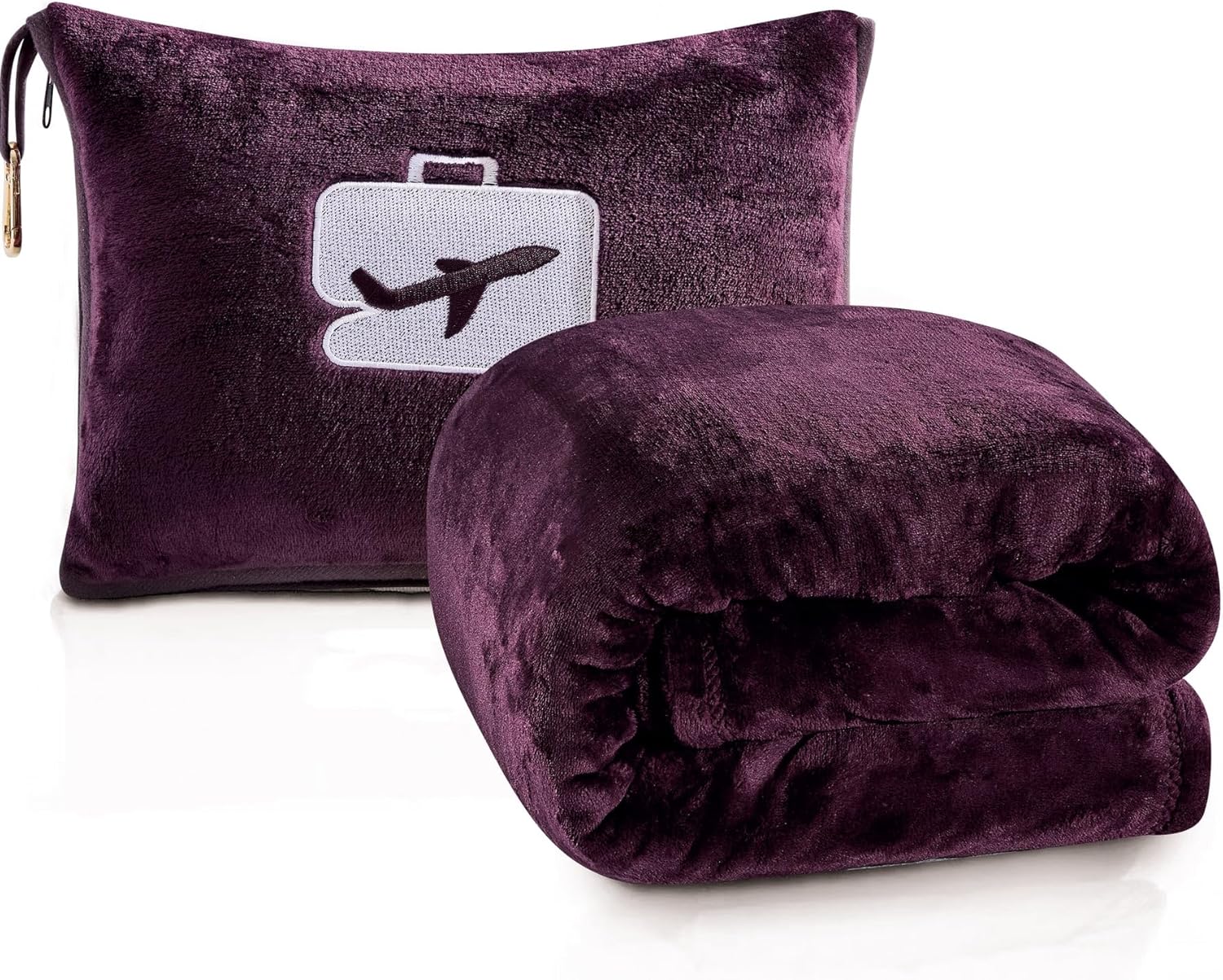 Comfort Fly Travel Blanket & Pillow – 2-in-1 Micro Plush Airplane Blanket with Carry Case (40" x 70") - Best Buy Furniture