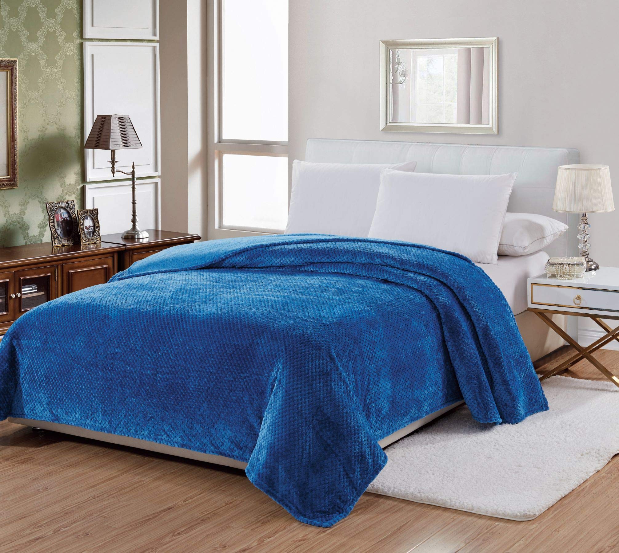 Decor&More Home Essentials Popcorn Textured Microplush Blanket - Best Buy Furniture