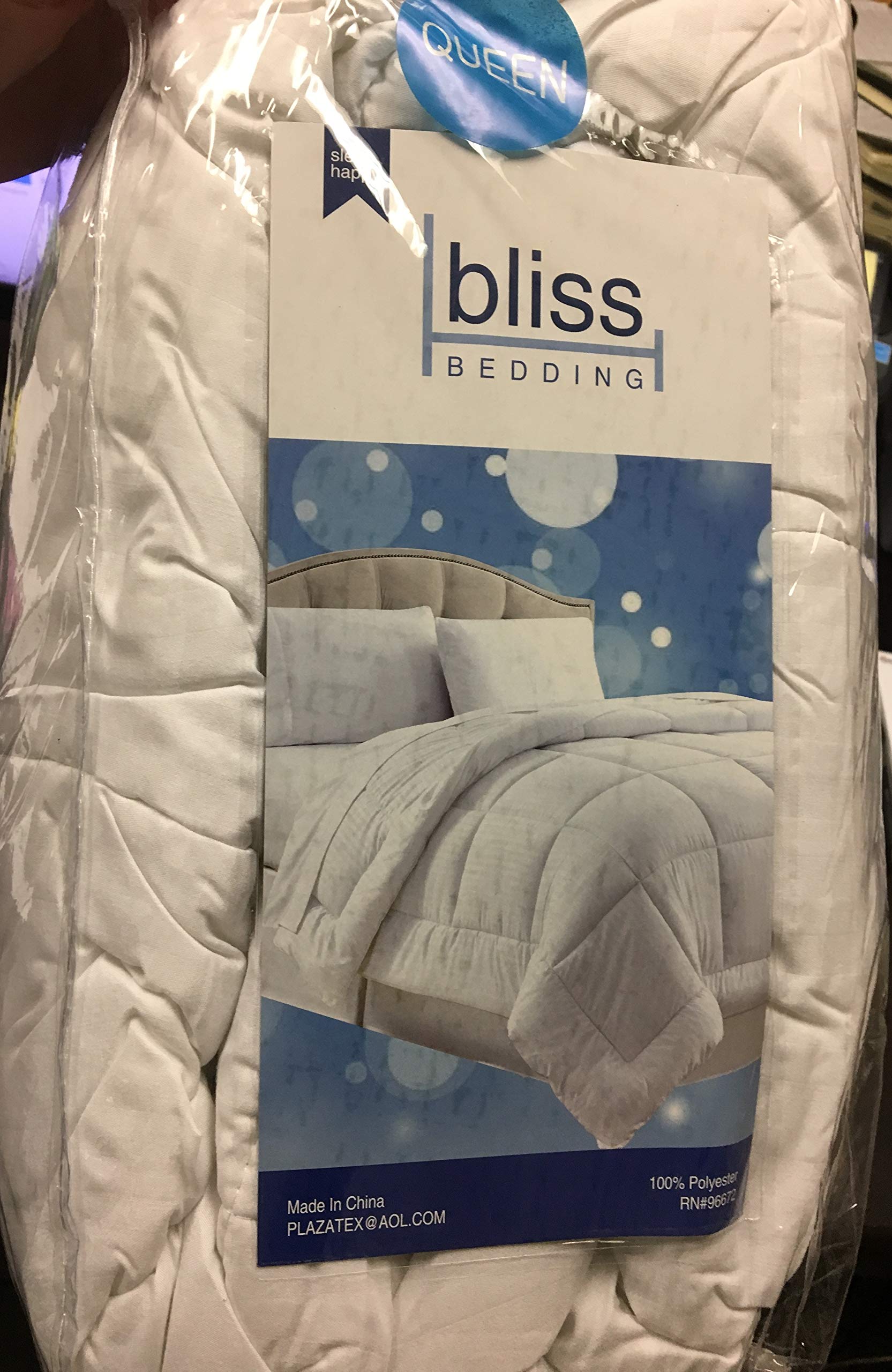 Decor&More Home Essentials Full/Queen Size Reversible Down Alternative Embossed Stripe Comforter (86" x 86") - White - Best Buy Furniture