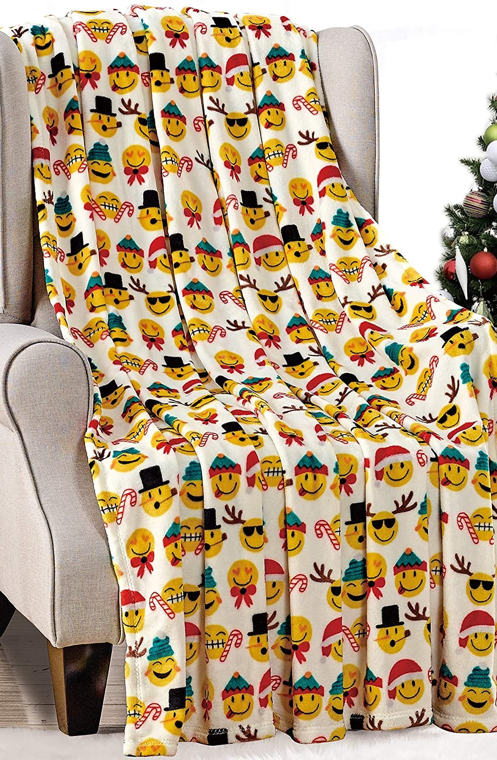 NobleHouse Velvet Touch Holiday Throw Fleece Blanket (50" x 60") - Best Buy Furniture