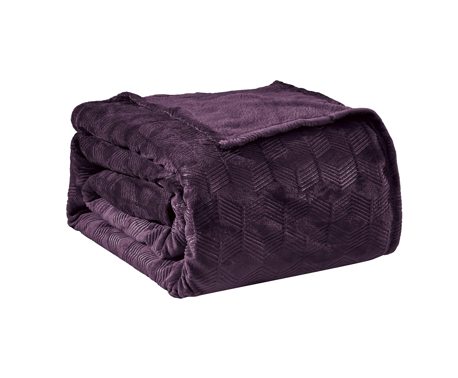 Ultra Plush by Decor&More Amrani Chevron Arrow Jacquard Microplush Blanket - Best Buy Furniture