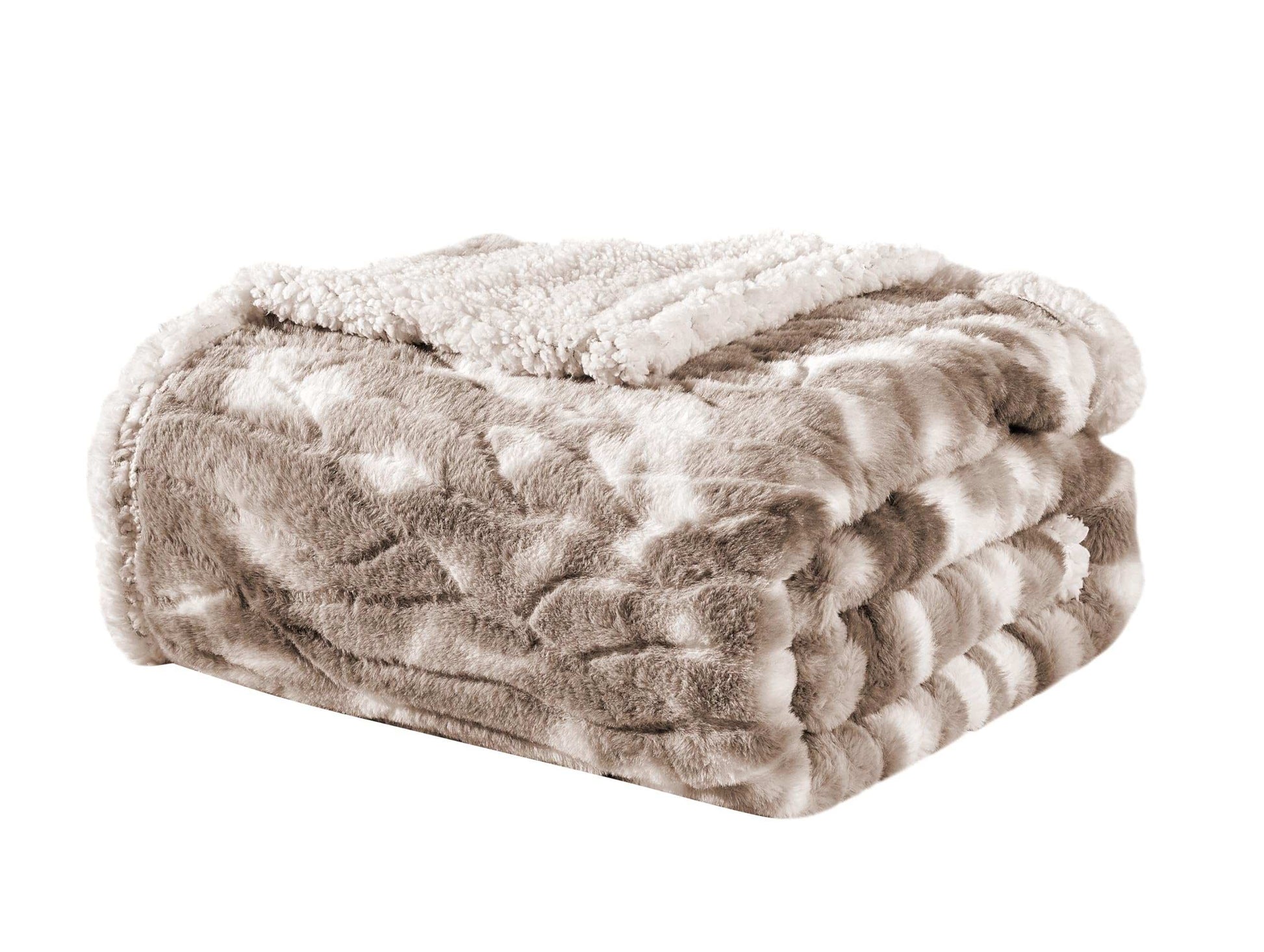 Faith, Hope, Love Home Decor King Size Alaska Faux Fur Sherpa Blanket - Best Buy Furniture