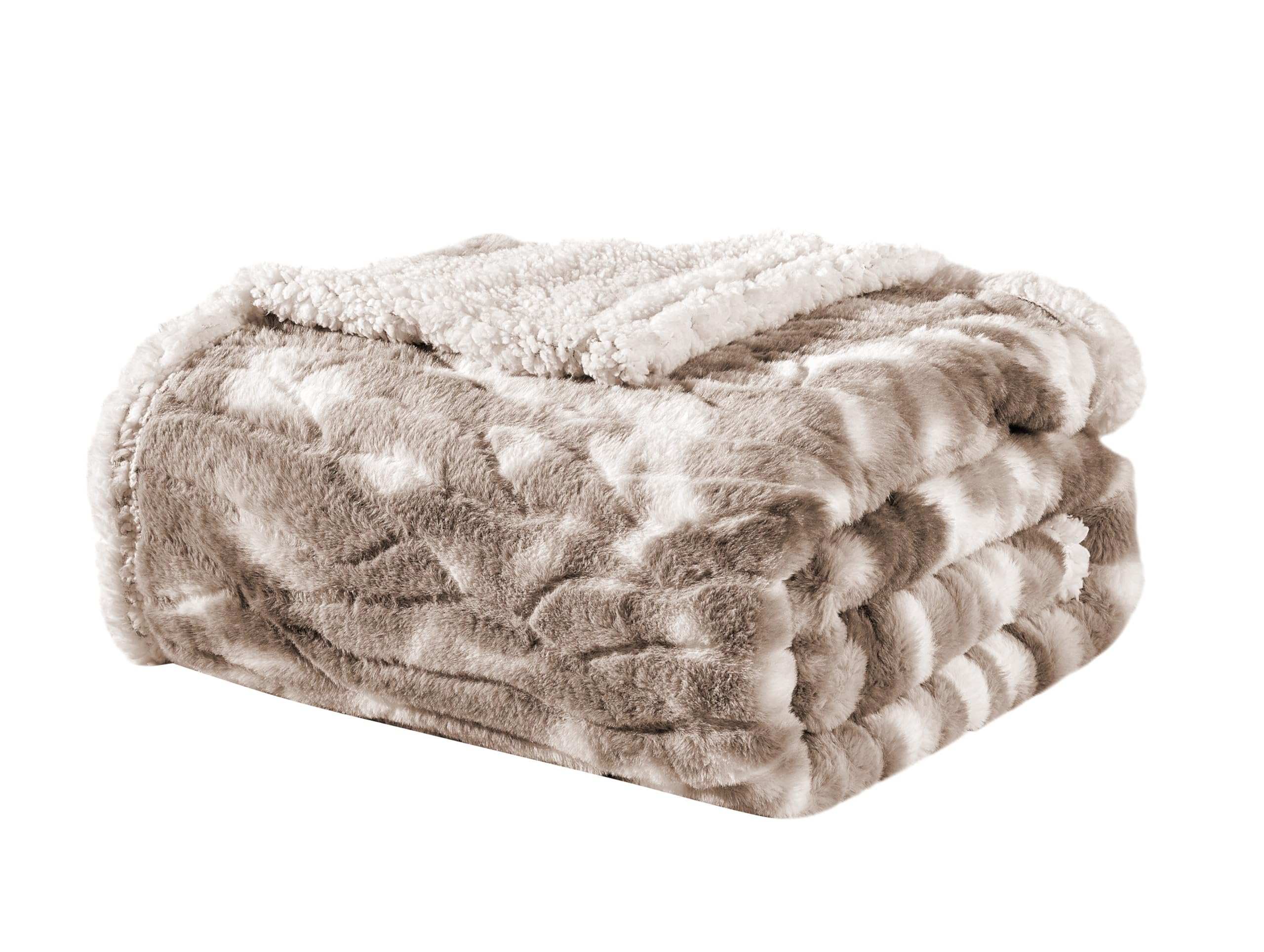 Faith, Hope, Love Home Decor King Size Alaska Faux Fur Sherpa Blanket - Best Buy Furniture