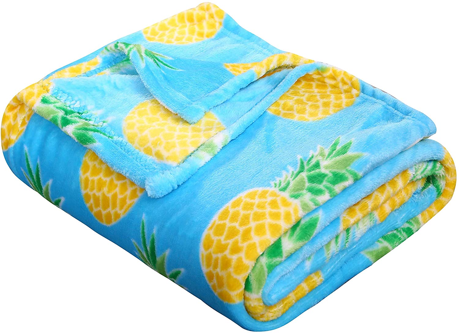 Tropical summer novelty velvet fleece throw blanket (50" x 60")