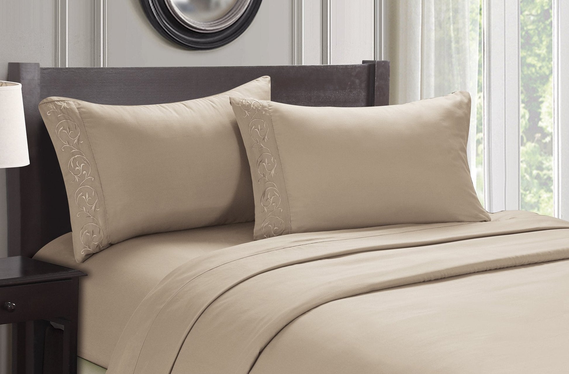 Faith, Hope, Love Home Decor Ultra Lush Soft Touch Venus Embroidered Sheet Set - Best Buy Furniture