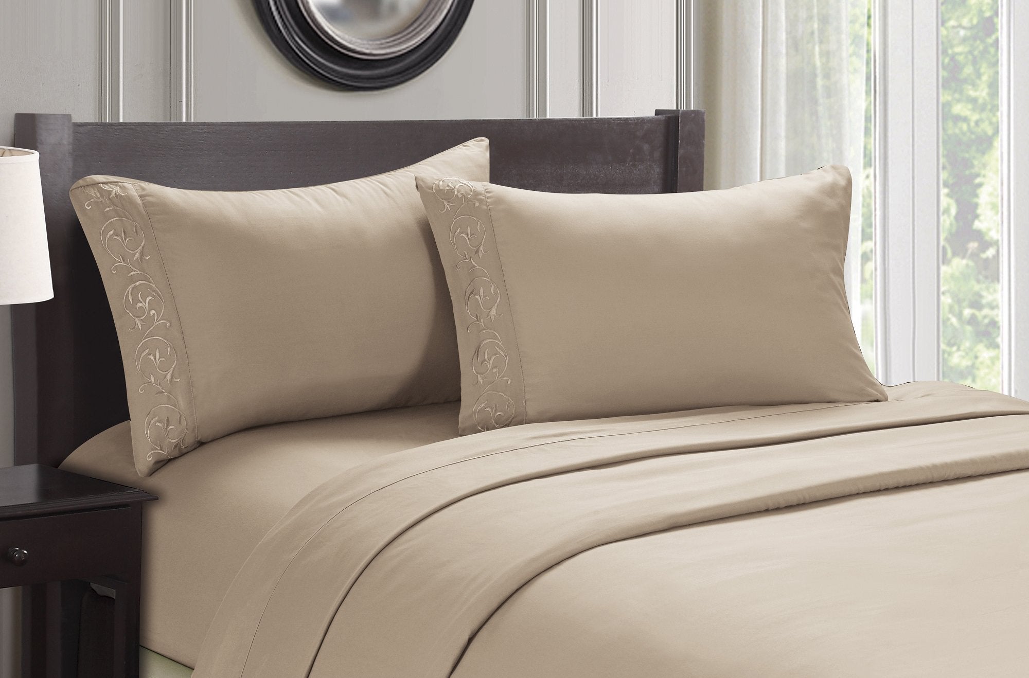 Faith, Hope, Love Home Decor Ultra Lush Soft Touch Venus Embroidered Sheet Set - Best Buy Furniture