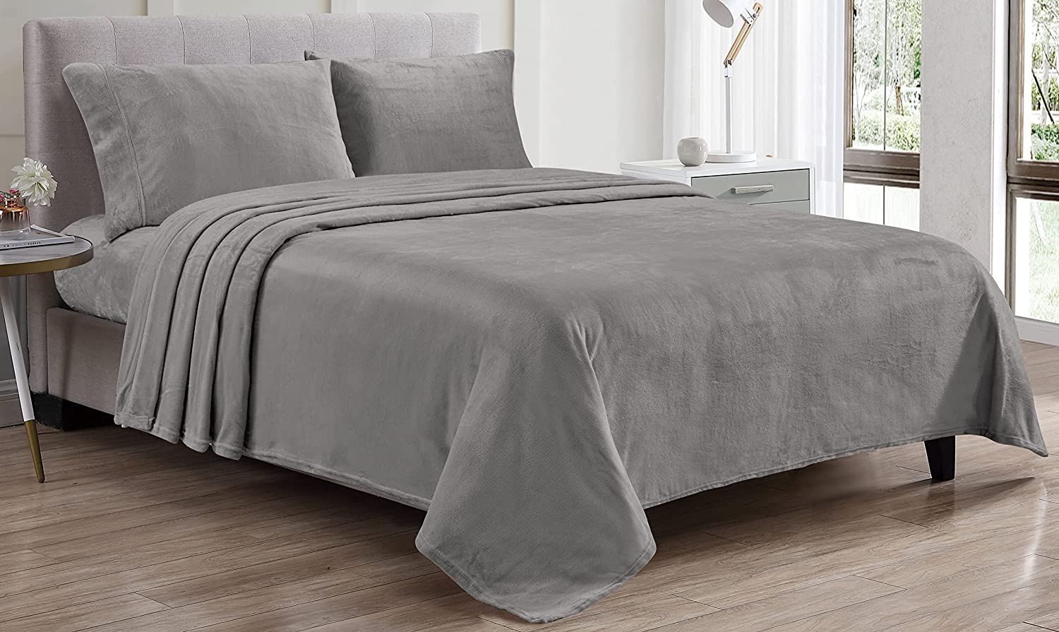 Decor&More Luxury Elegance Extra Soft Velvet Touch Microplush Sheet Set - Best Buy Furniture