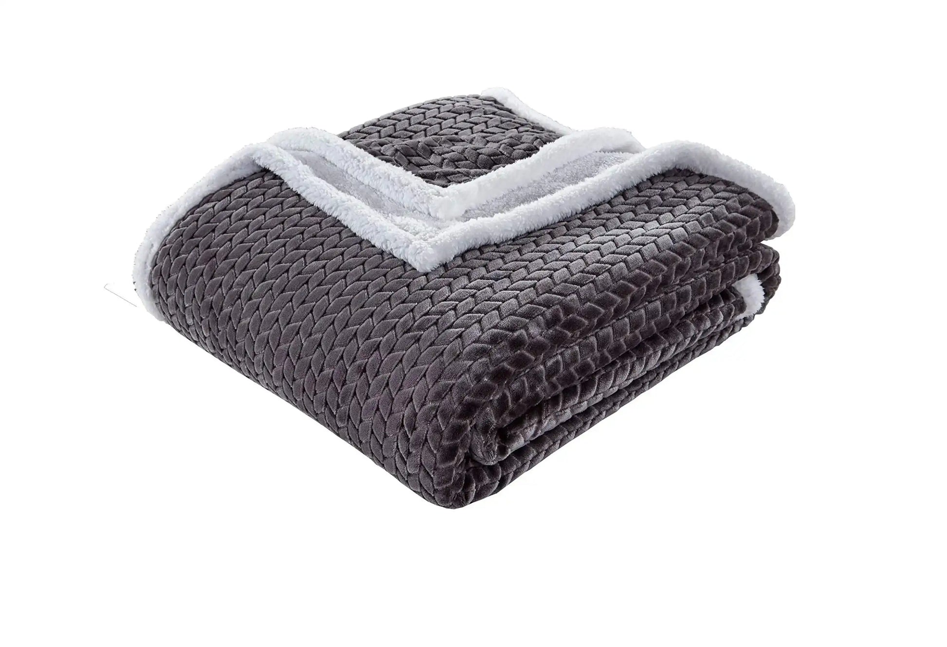 Decor&More Home Essentials Braided Sherpa Blanket - Best Buy Furniture