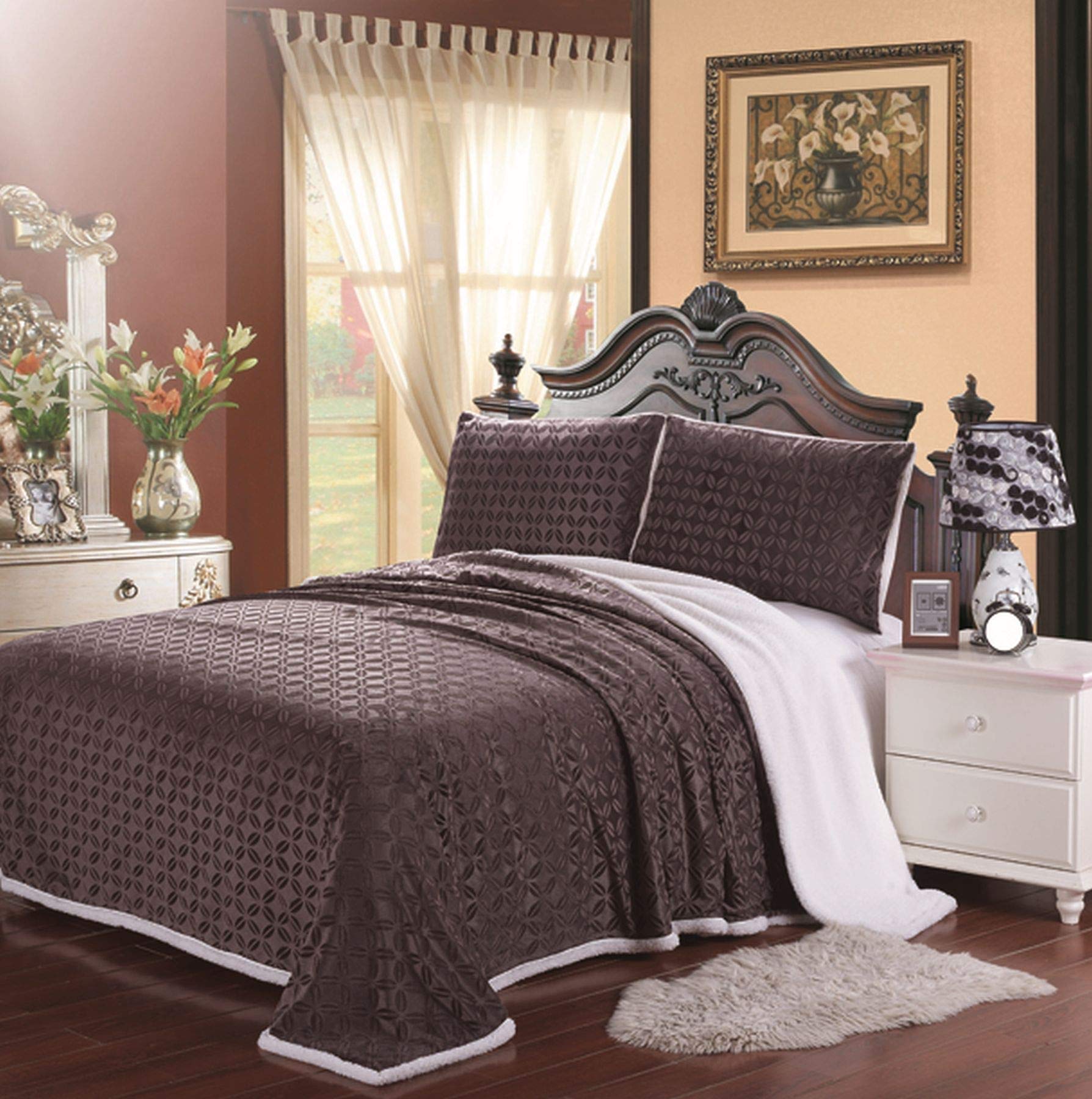 Faith, Hope, Love Home D??cor Home Essentials Fantasia Sherpa Blanket - Best Buy Furniture