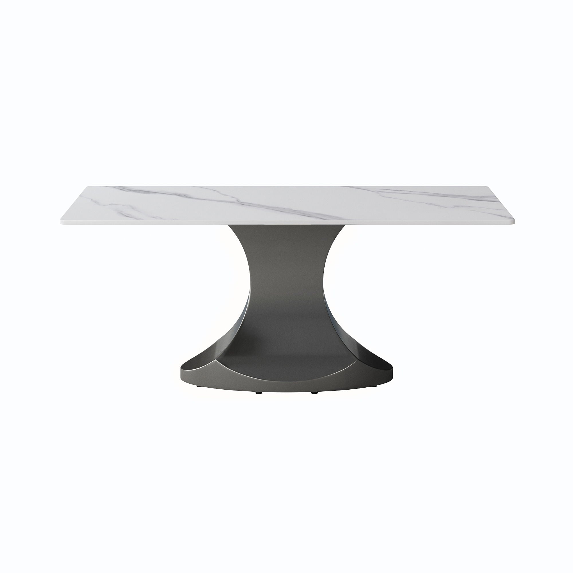 Modern Stone Panel Stainless Steel Curved Legs, Can Accommodate 6 - 8 People