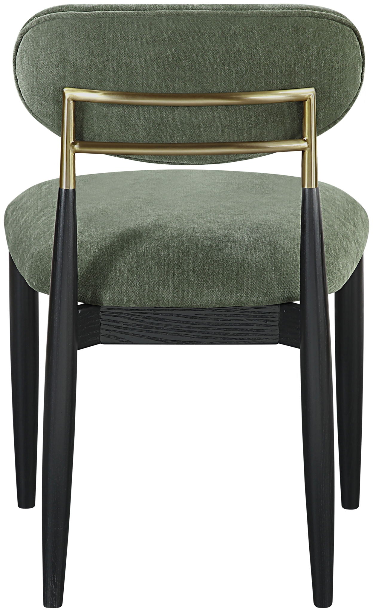 Riccio - Fabric Dining Side Chair (Set of 2) - Black And Gold Frame
