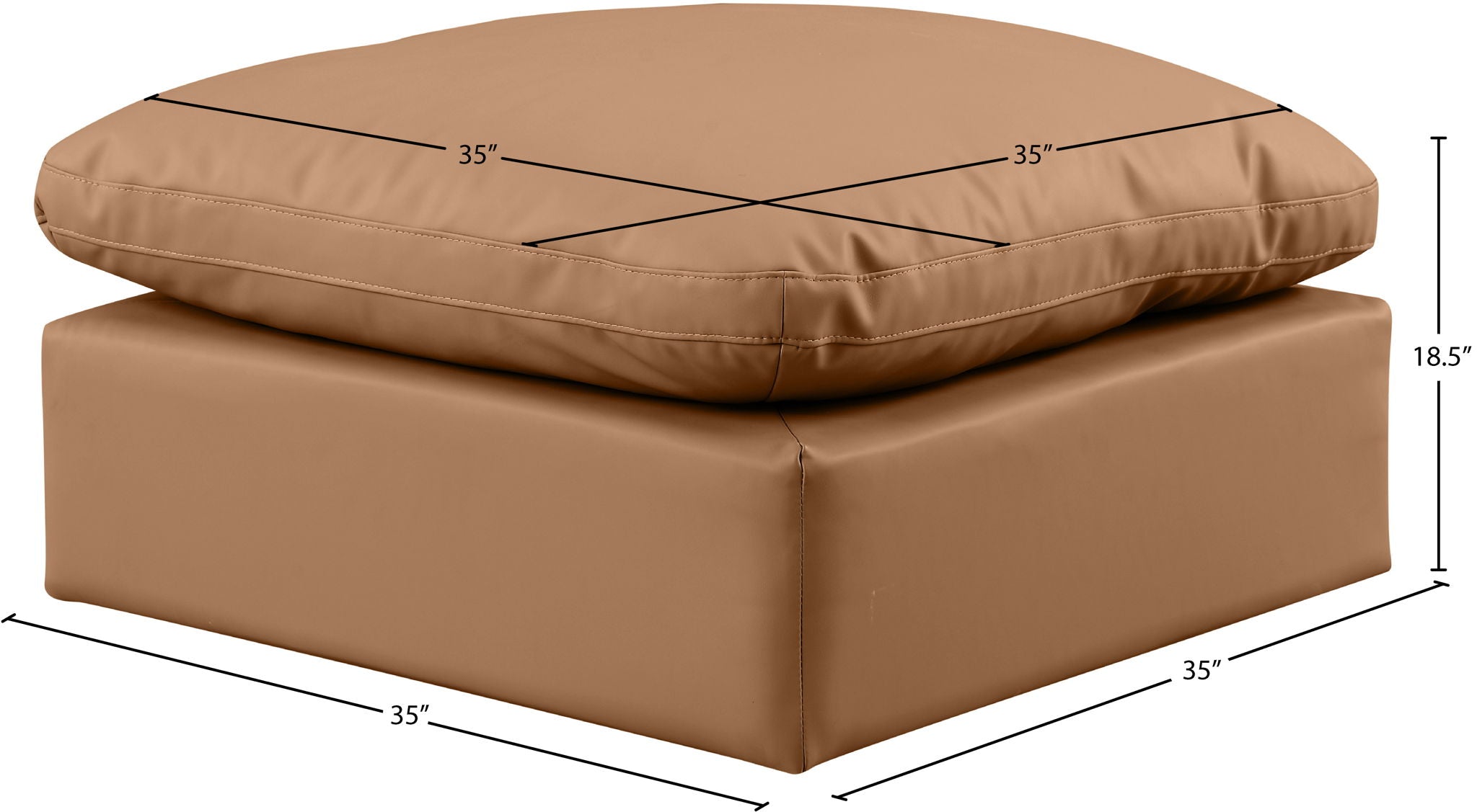 Indulge - Faux Leather Ottoman