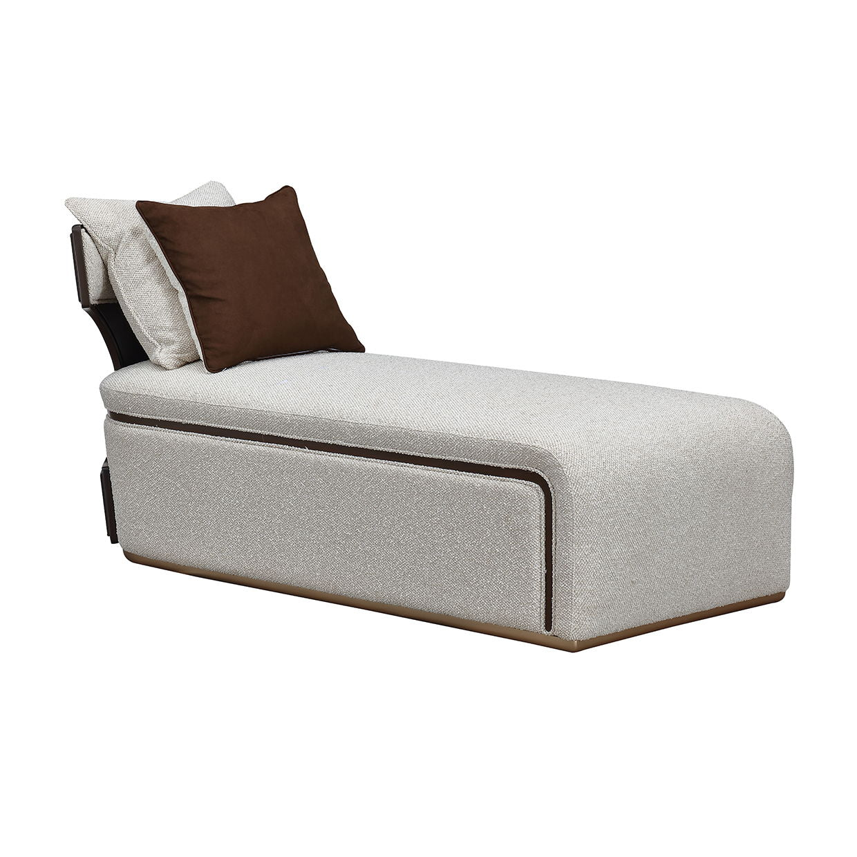 West Kensington - Chaise - Buff / Medium Espresso