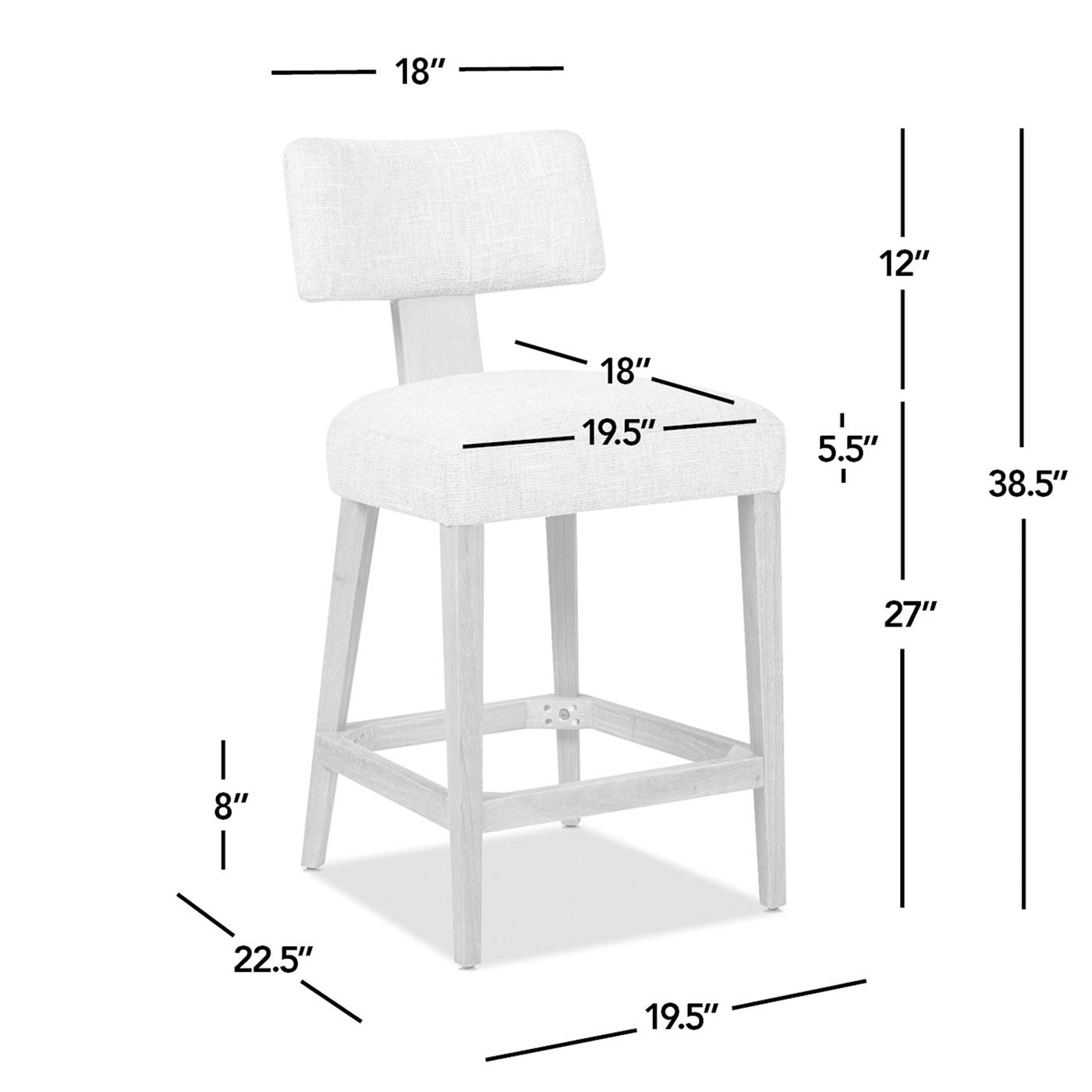 Penny - Round Arched Upholstered Counter Stool (Set of 2) - Travertine Beige - Best Buy Furniture