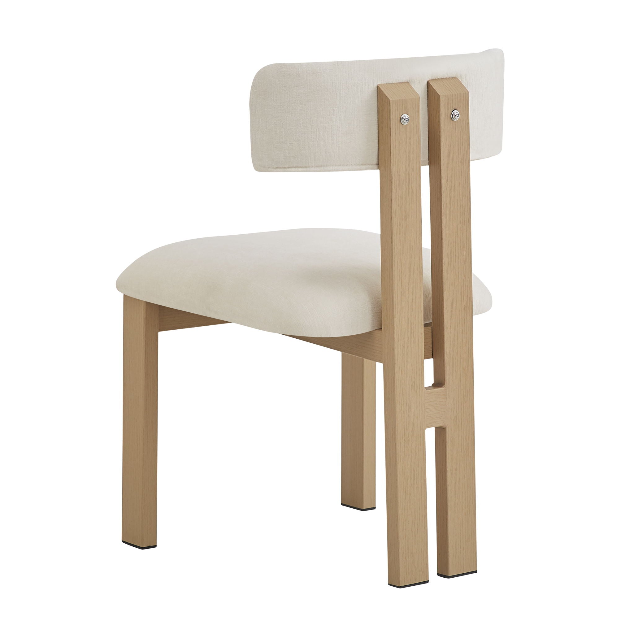 Modern 7 Piece Dining Set With Upholstered Armless Chairs And Dining Table