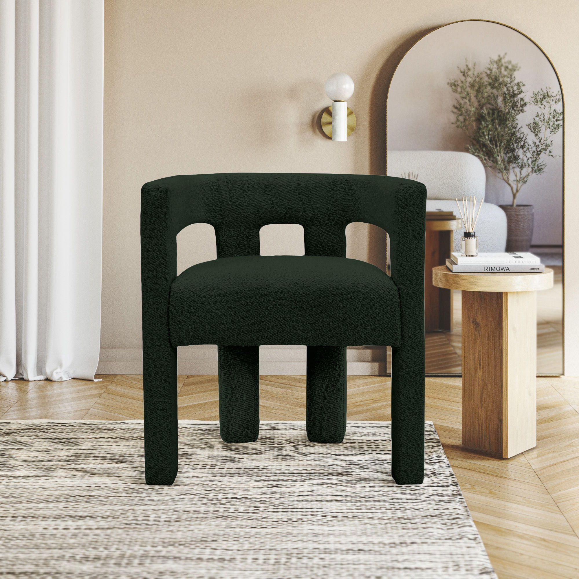 Athena - Boucle Fabric Dining Chair