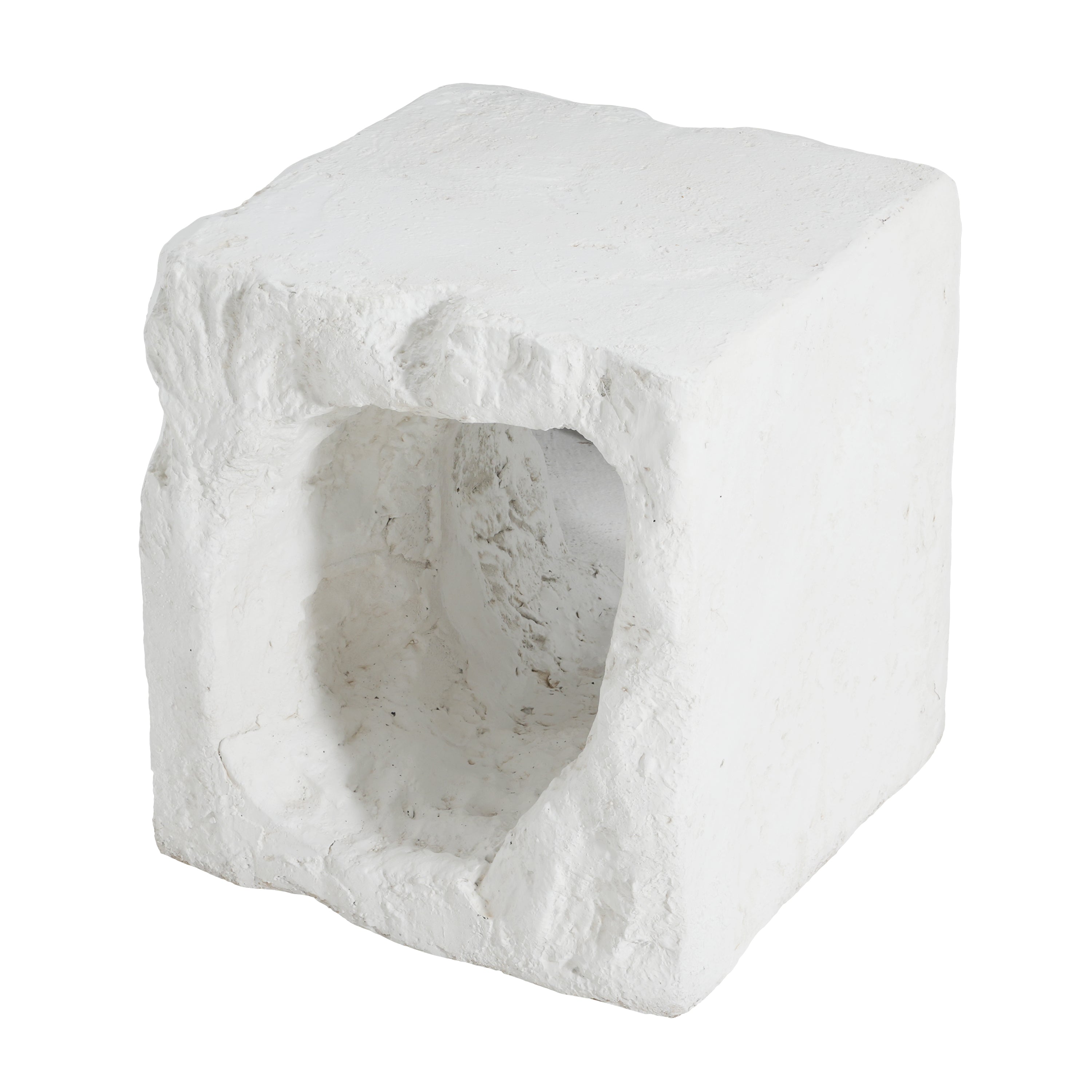 Lyra Outdoor Patio Karst Cave Inspired MGO Side Table White