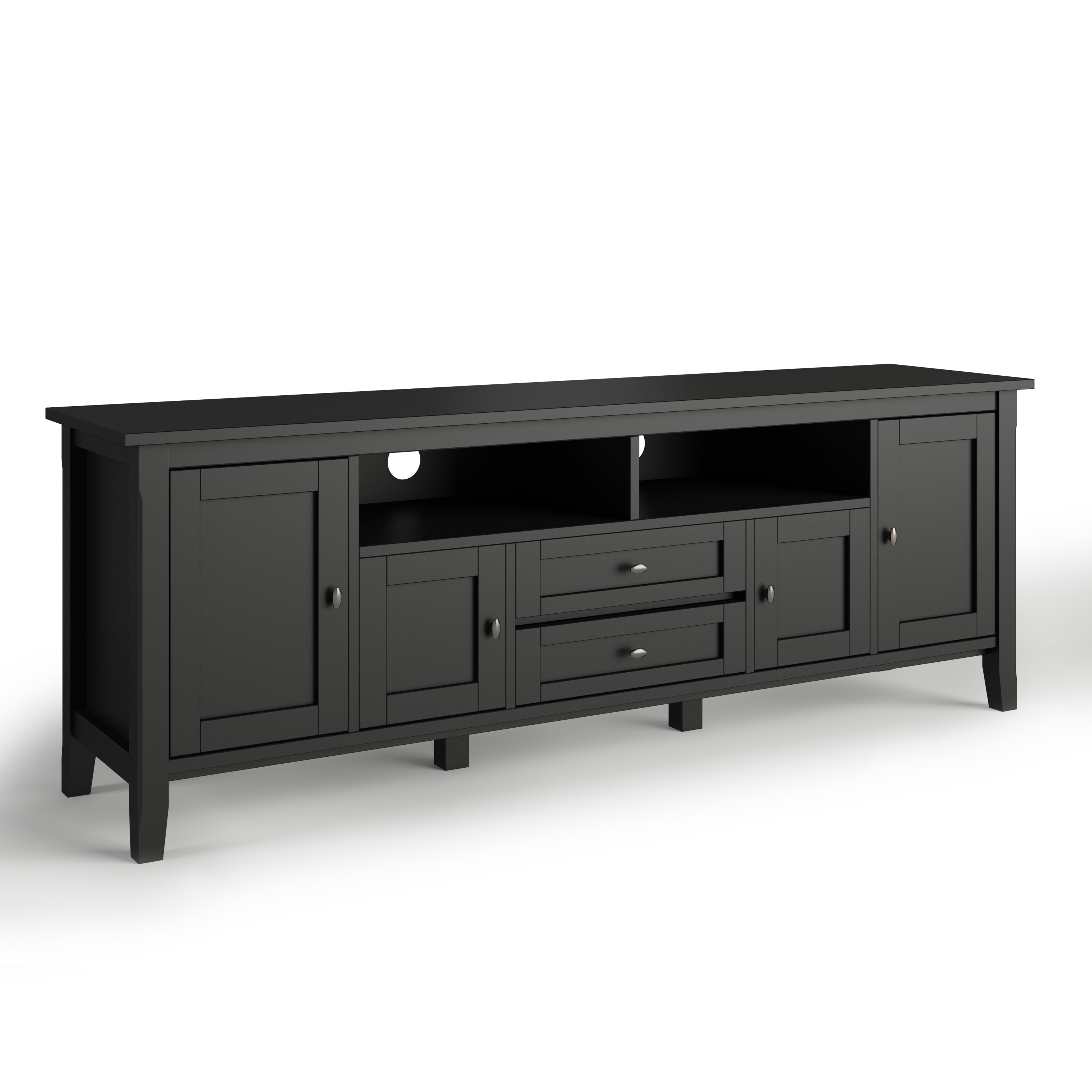 Warm Shaker 72' TV Media Stand - Black