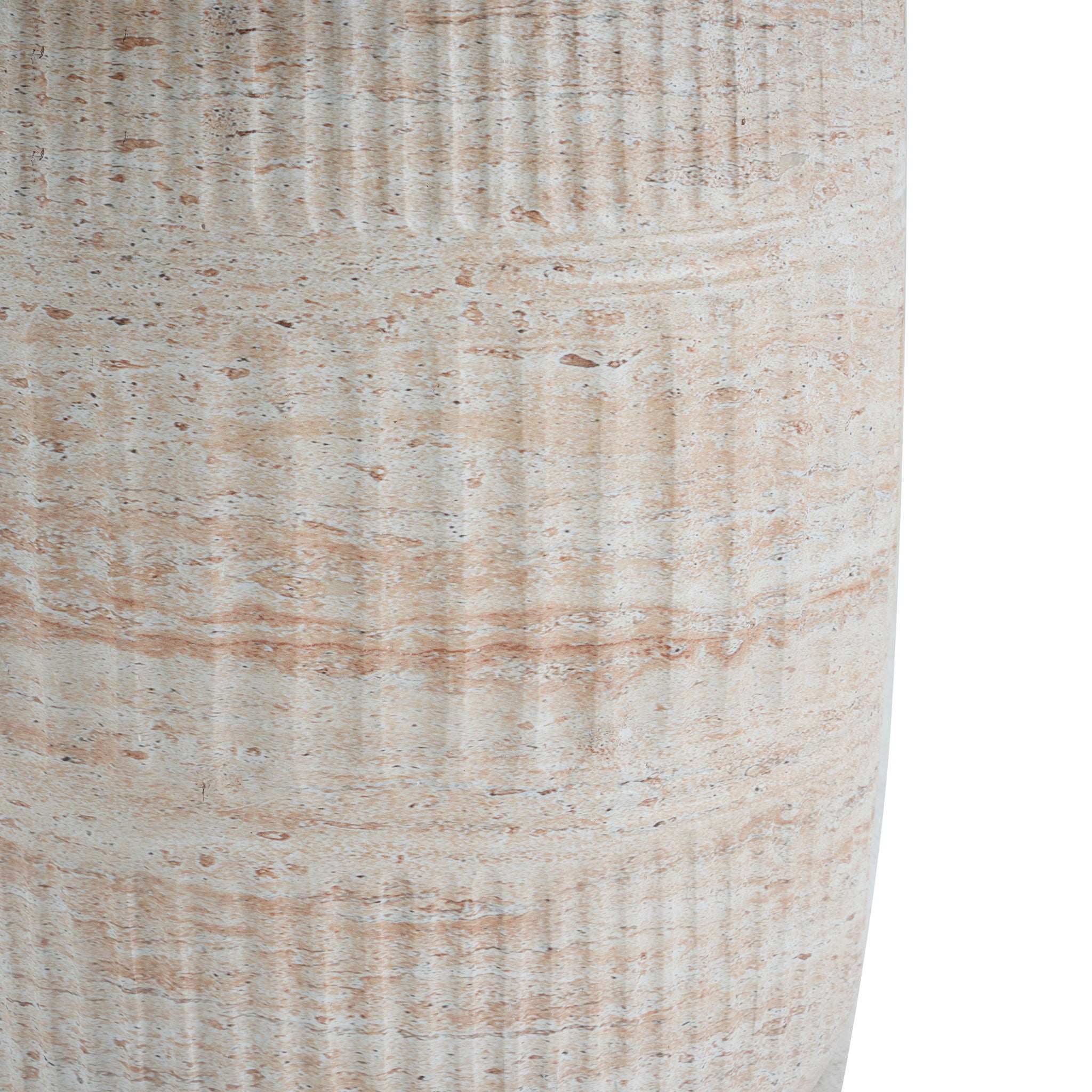 Stylish Outdoor / Indoor Lightweight Concrete Side Table With Travertine - Beige