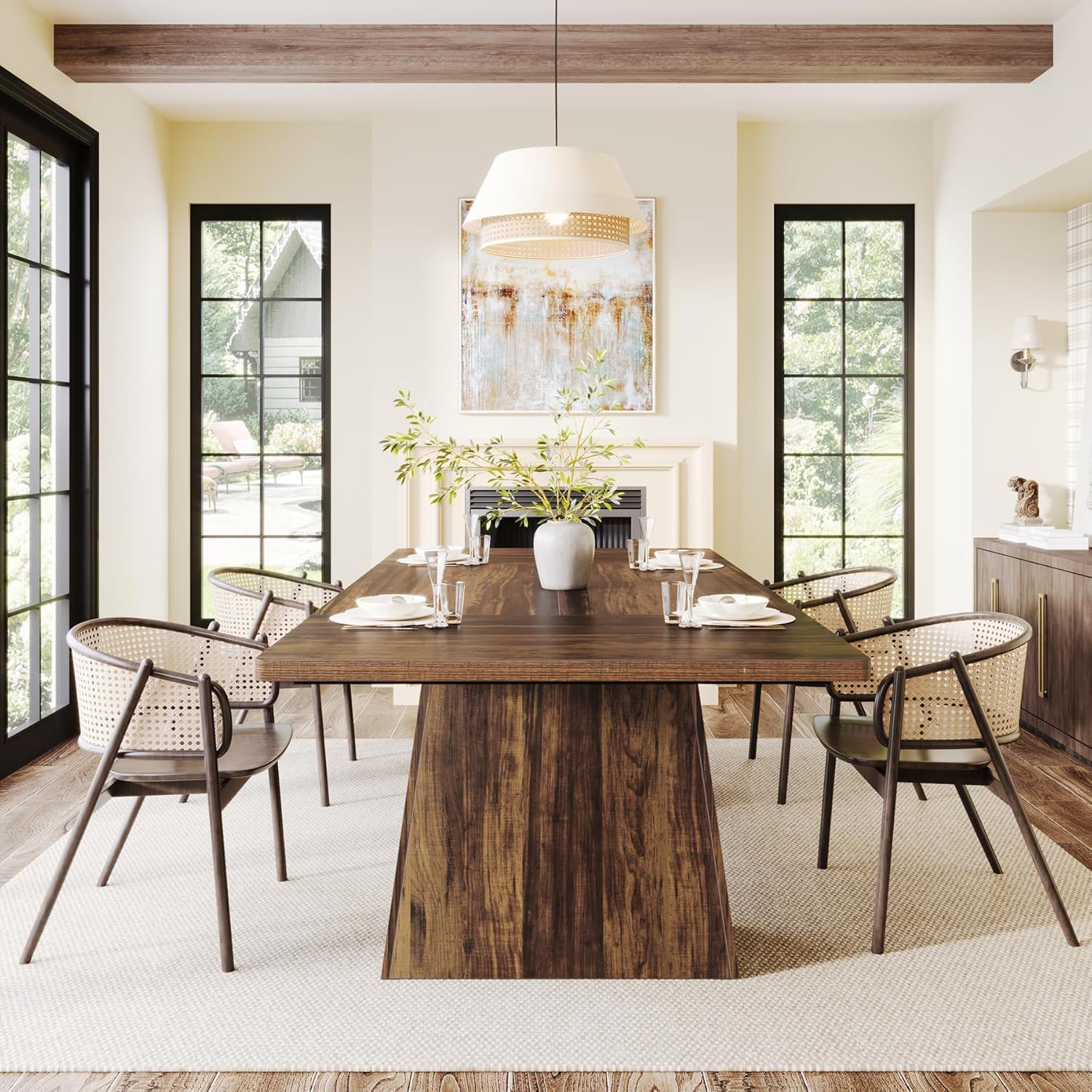 Executive Desk, Workstation With Double Pedestal For Home Office