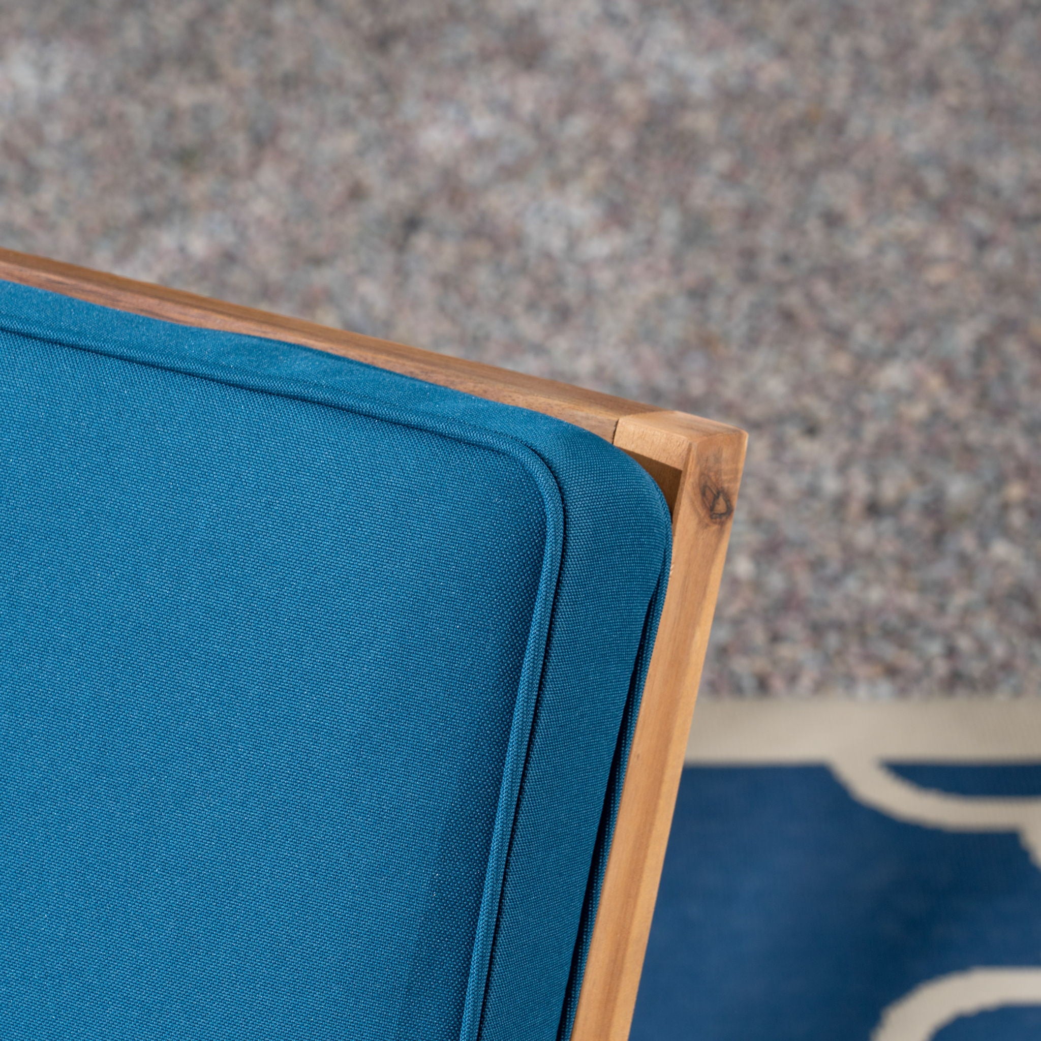 Celestaria - 3 Piece Outdoor Chat Set With Adirondack Chairs, Cushions And Side Table