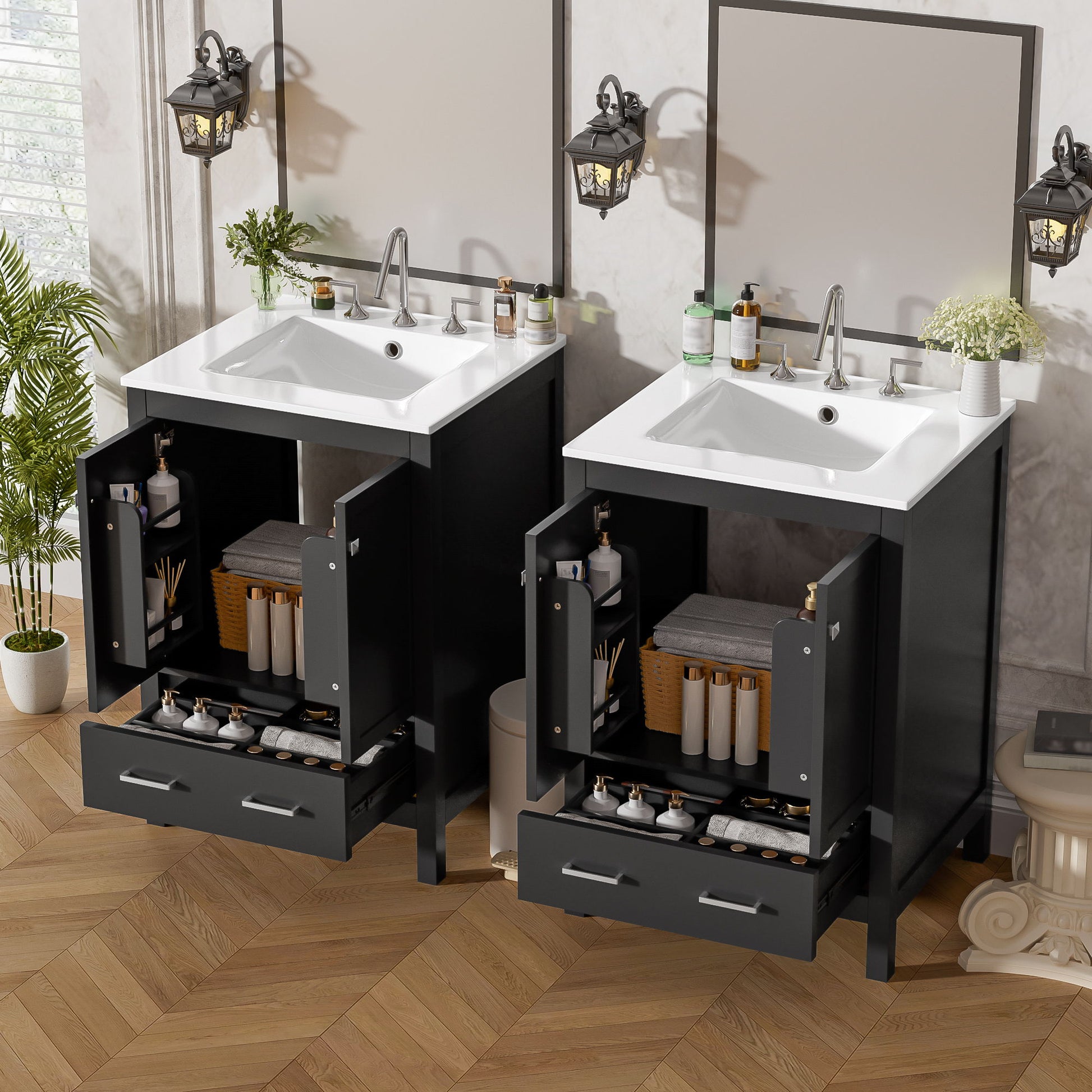 Bathroom Vanity With Integrated Undermount Ceramic Sink, 2 Doors And 1 Drawer, Soft Close Hinges - Best Buy Furniture